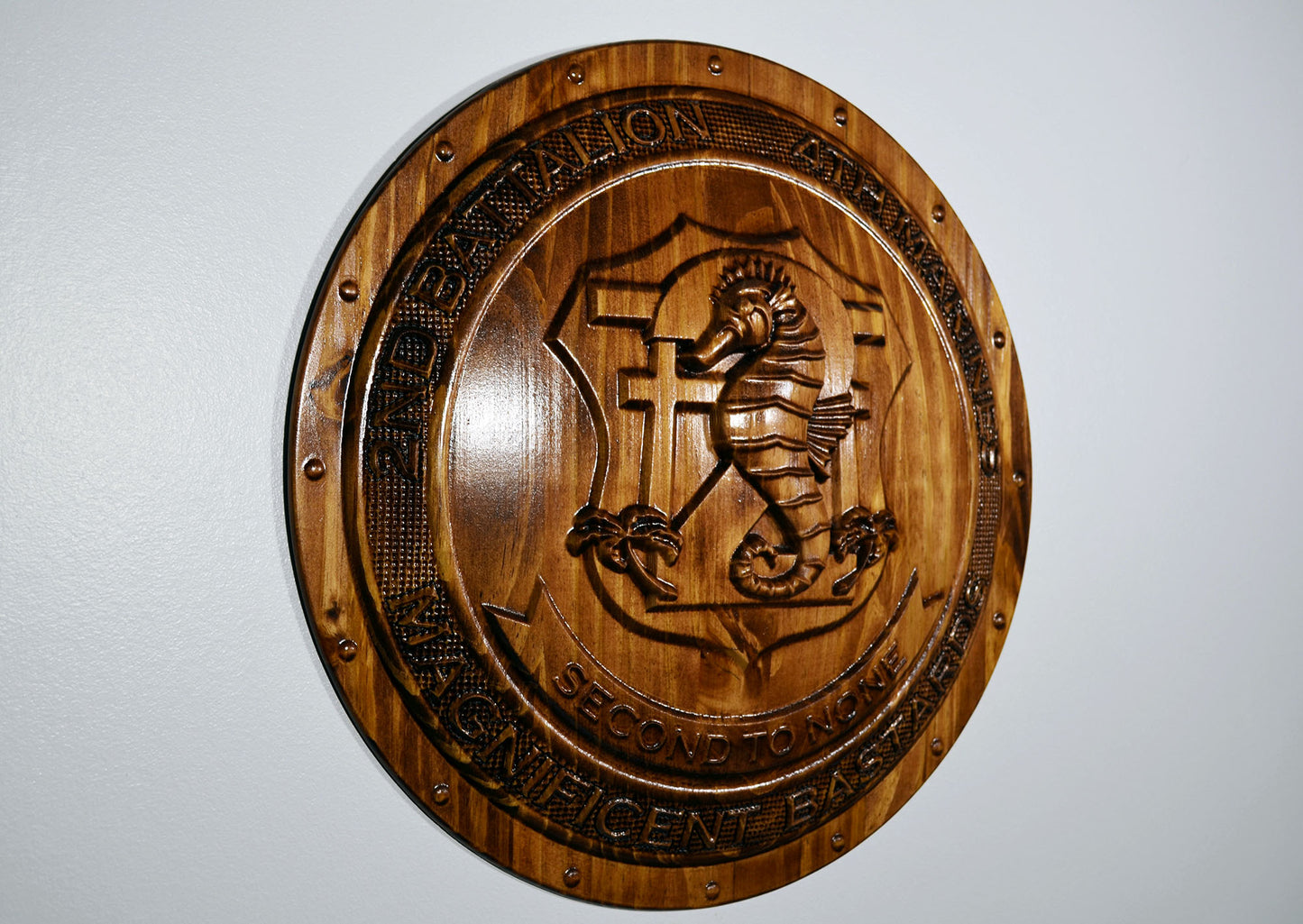 USMC 2nd Battalion, 4th Marines, Unit Emblem, US Marine Corps, military plaque
