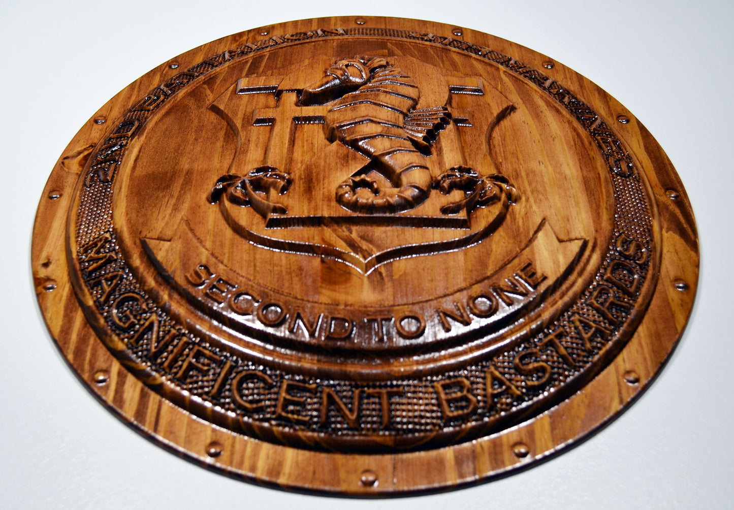 USMC 2nd Battalion, 4th Marines, Unit Emblem, US Marine Corps, military plaque
