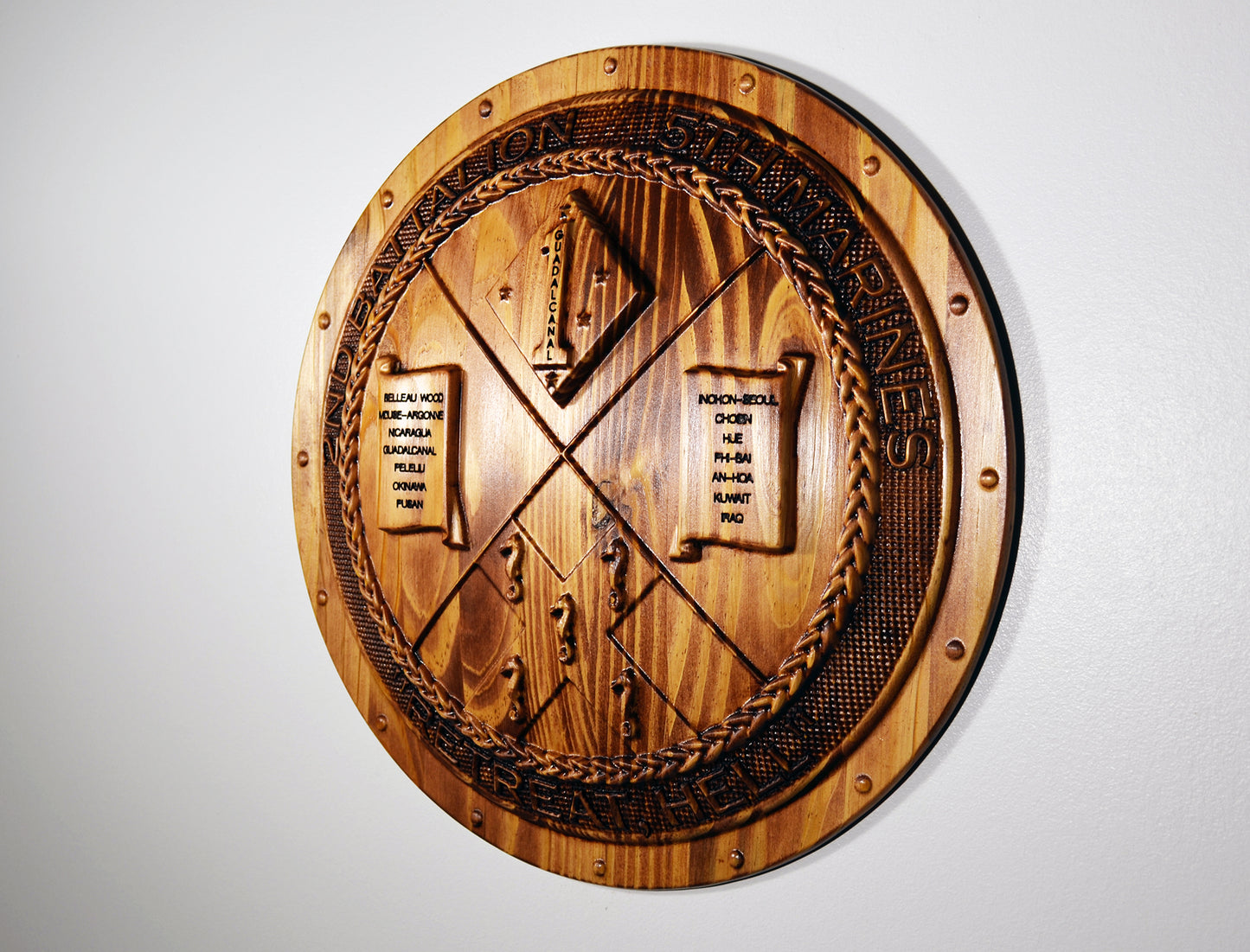 USMC 2nd Battalion 5th Marines Shield, US Marine Corps, CNC, military plaque
