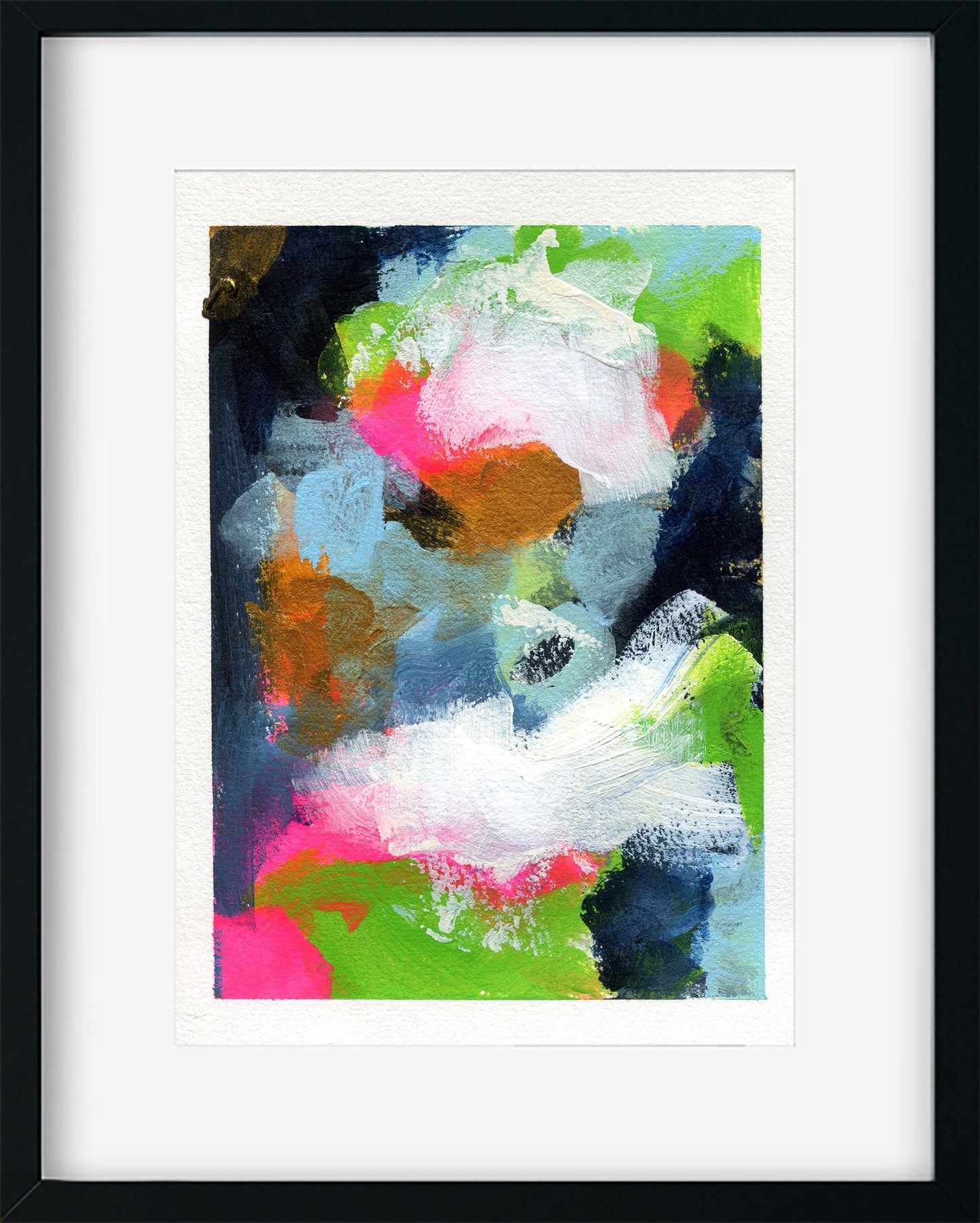 Abstract hand painted original watercolor painting 5x7, small wall gallery art, abstract wall art