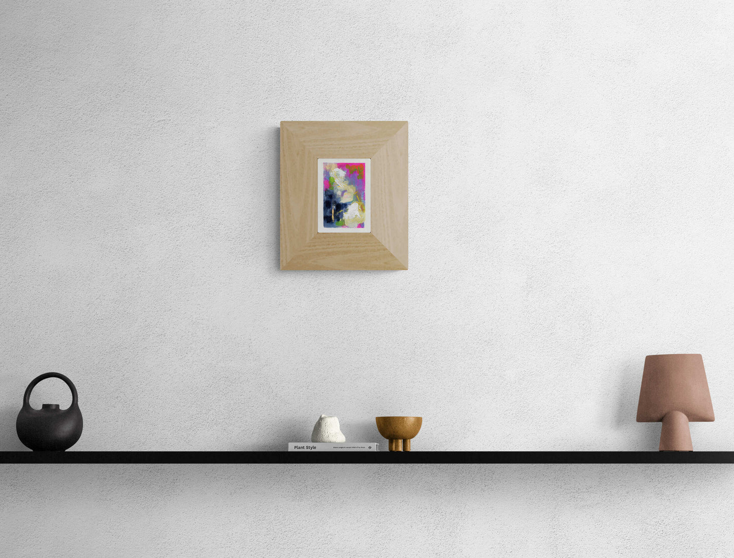 Abstract hand painted original watercolor painting 5x7, small wall gallery art, abstract wall art
