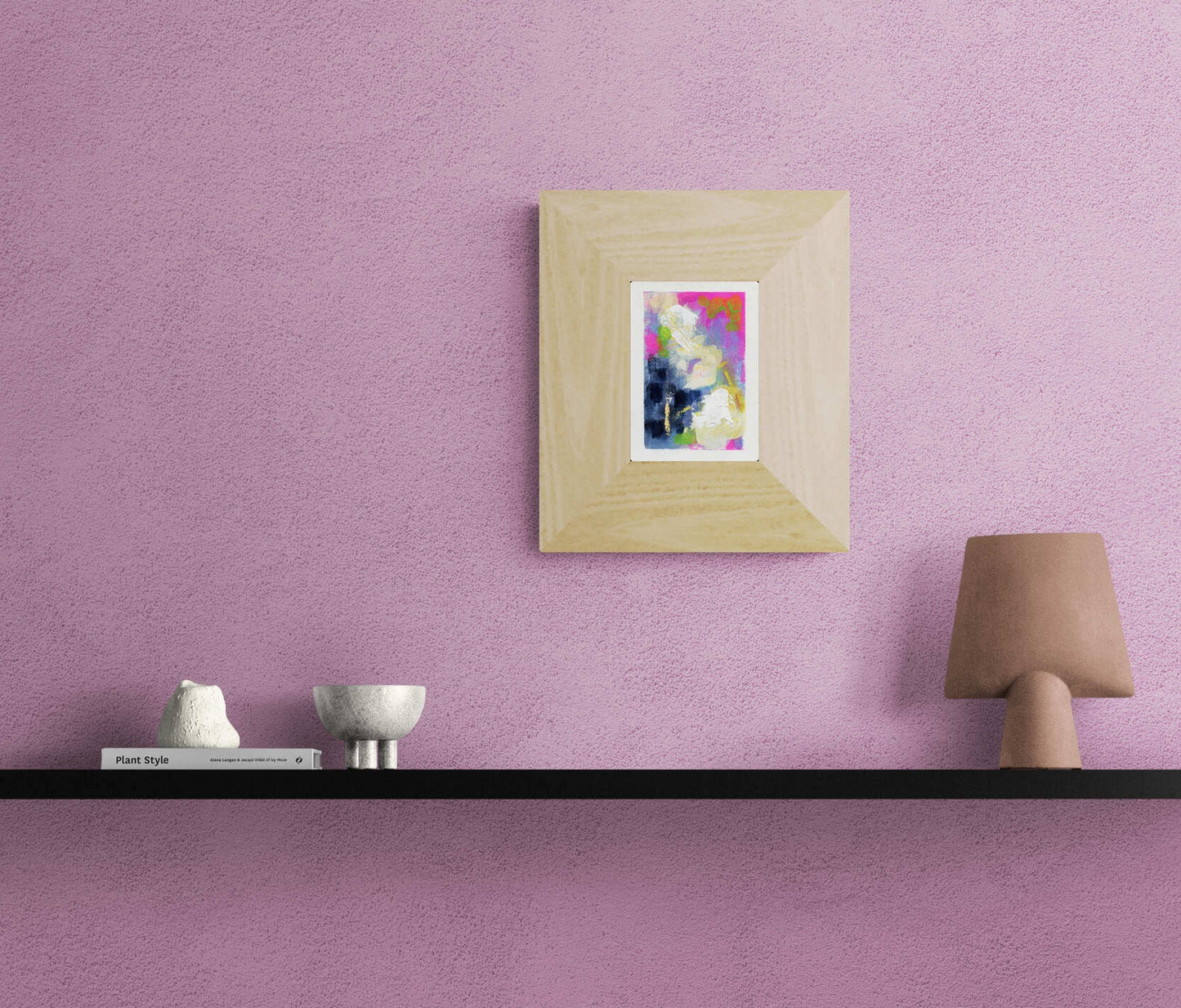 Abstract hand painted original watercolor painting 5x7, small wall gallery art, abstract wall art