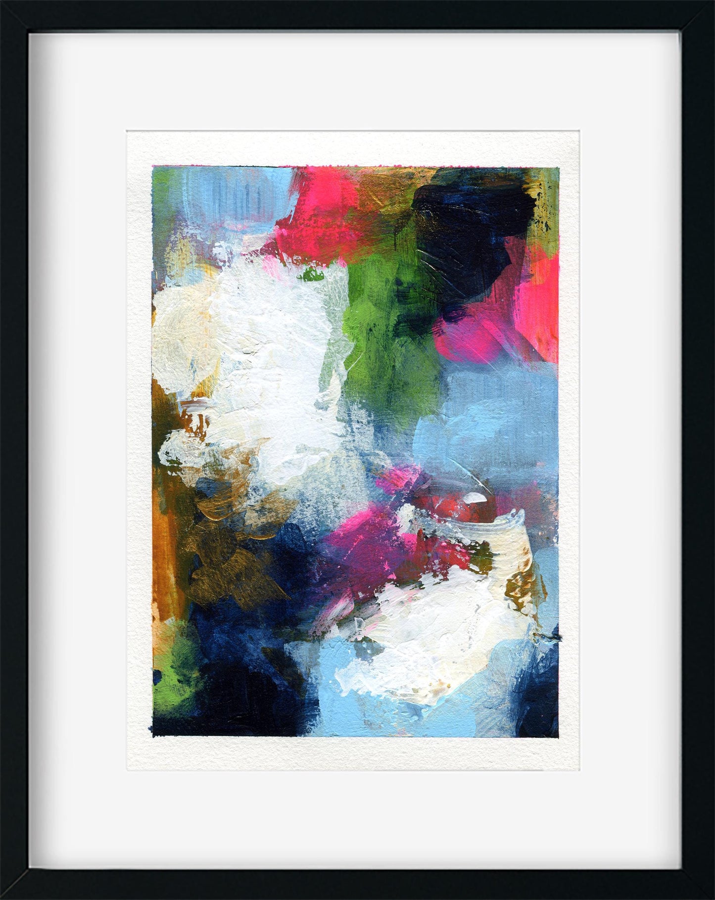 Abstract hand painted original watercolor painting 5x7, small wall gallery art, abstract wall art