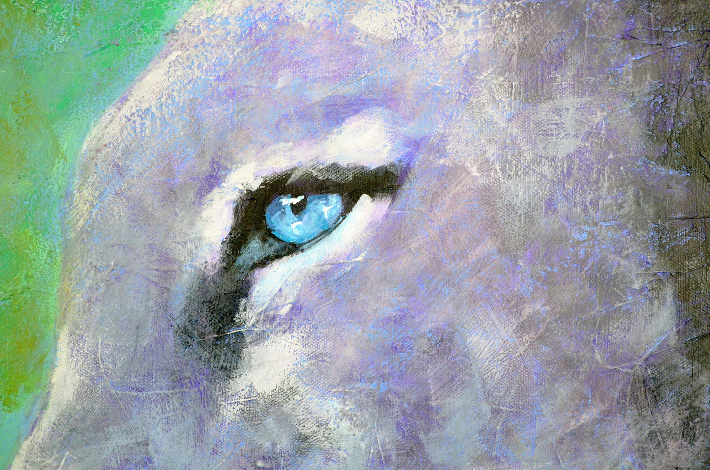 Leopard face original hand painted acrylic painting on canvas