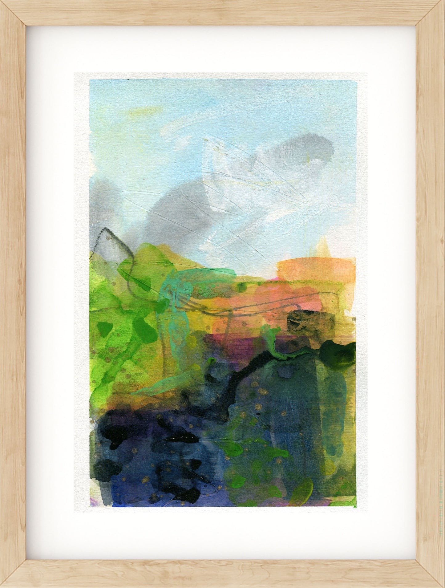 Mixed media abstract landscape