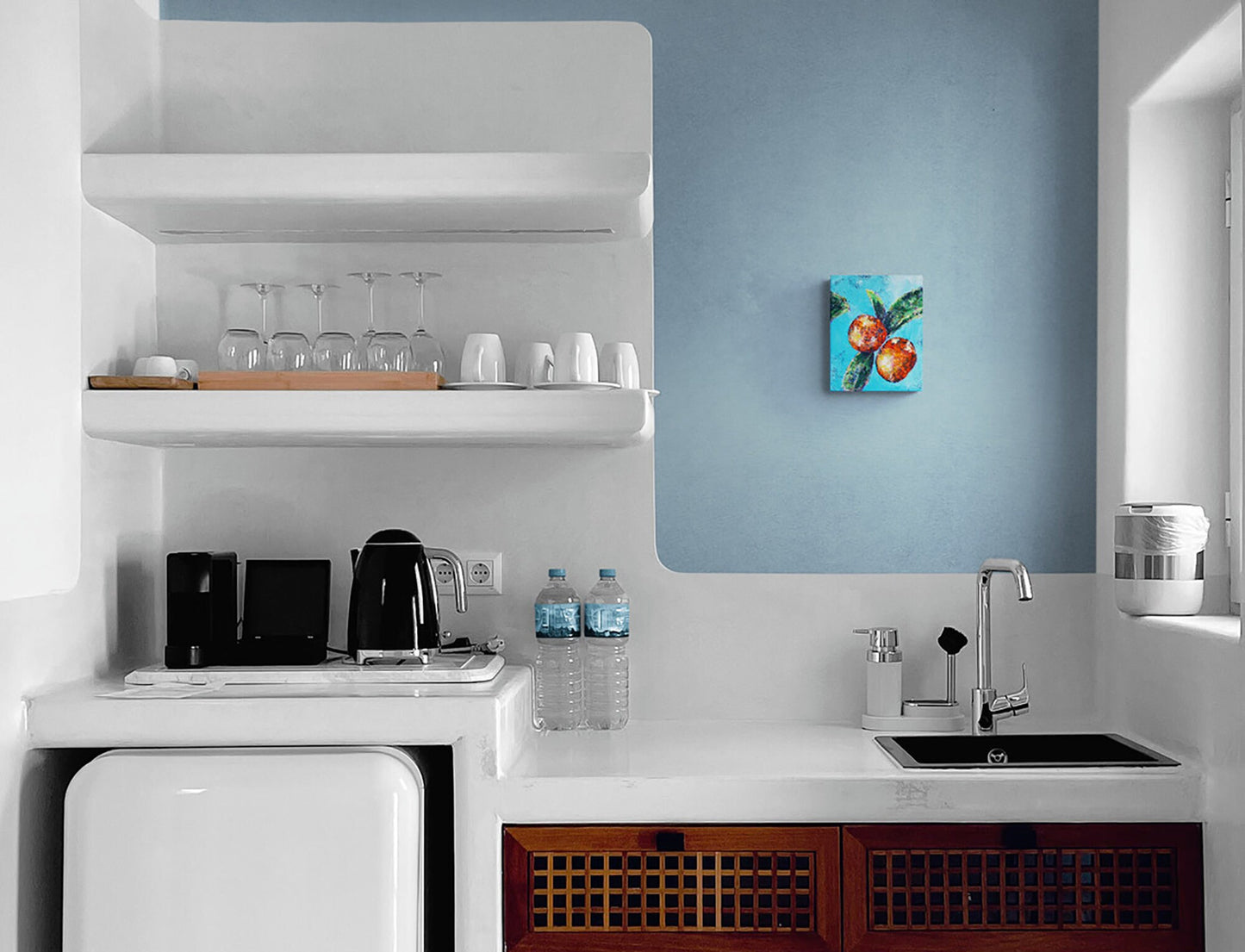 Original acrylic painting of oranges on canvas