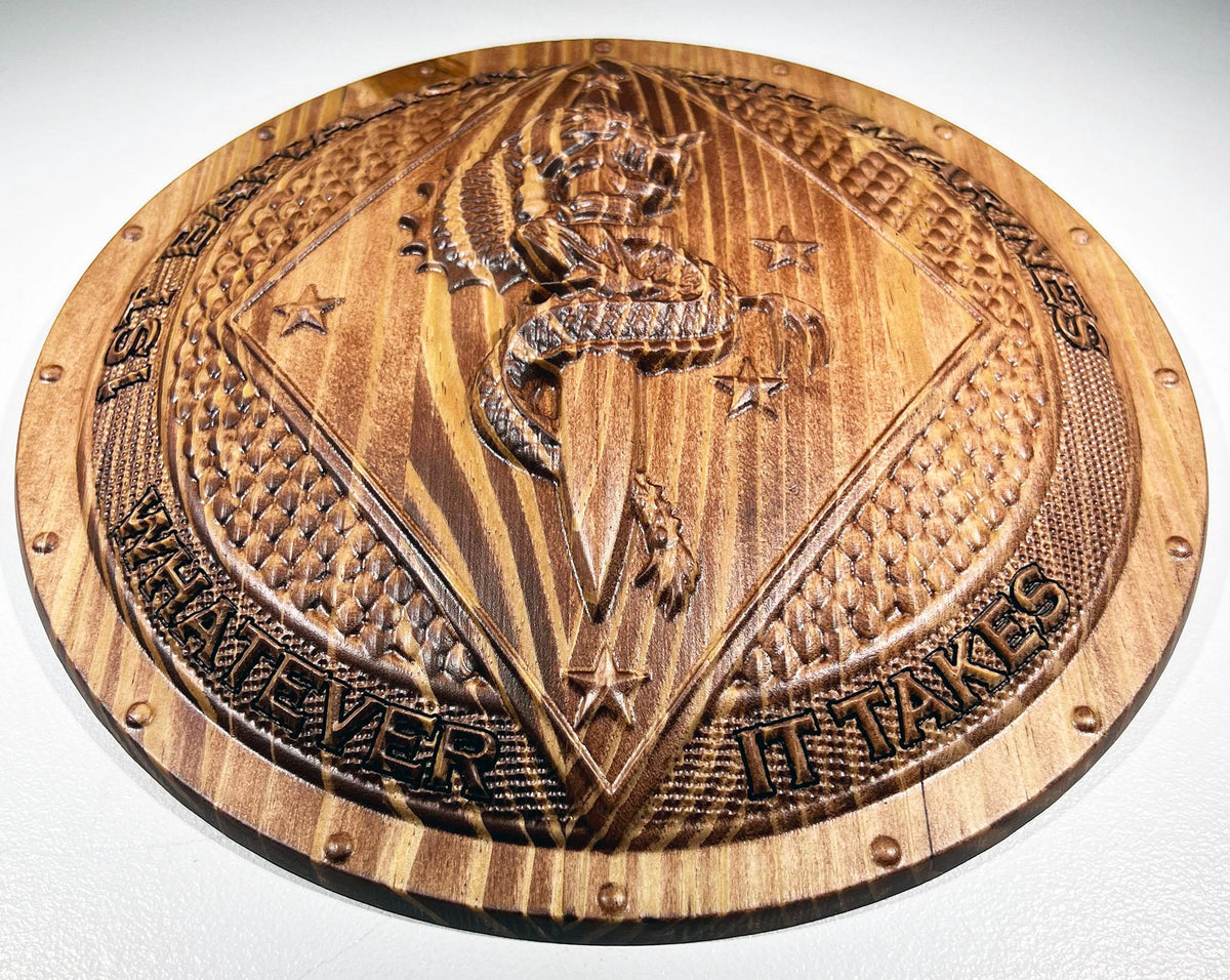USMC 1st Battalion 4th Marine 12" Unit Plaque