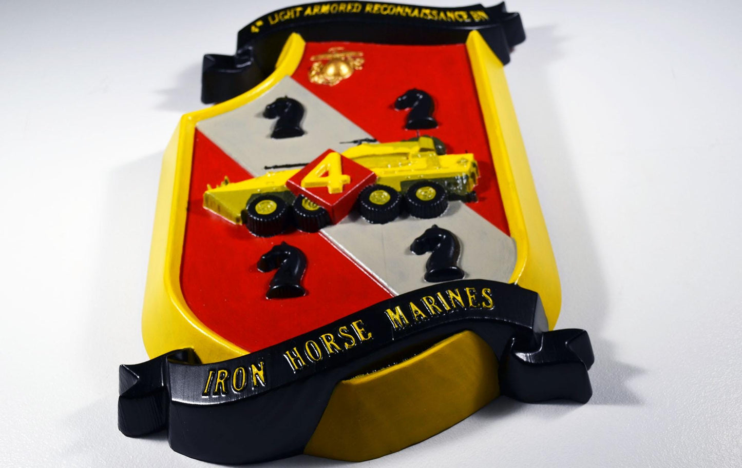 USMC 4th Light Armored Reconnaissance Battalion Painted Military Plaque