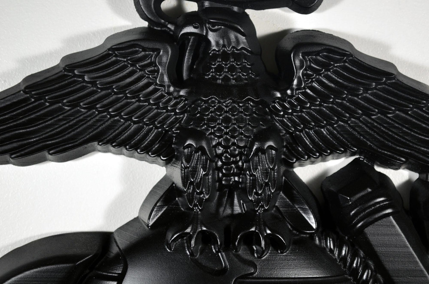 USMC Eagle Globe Anchor, Marine Corps, EGA, Matte Black Plaque