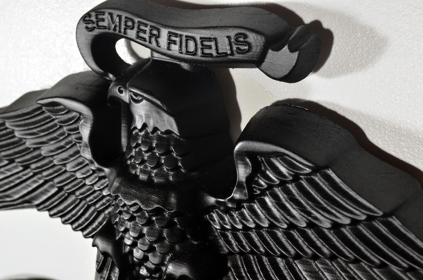 USMC Eagle Globe Anchor, Marine Corps, EGA, Matte Black Plaque
