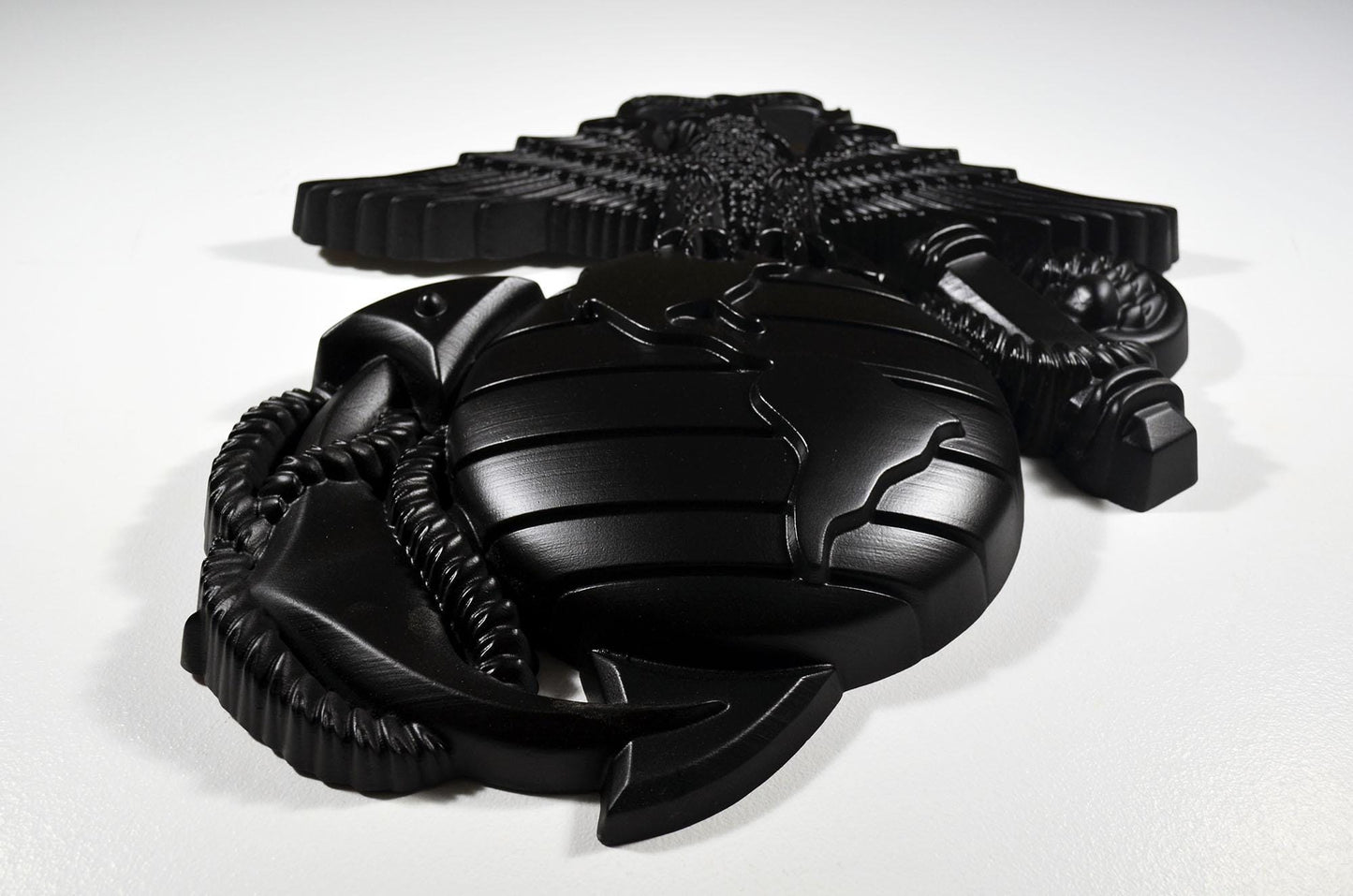 USMC Eagle Globe Anchor, Marine Corps, EGA, Matte Black Plaque