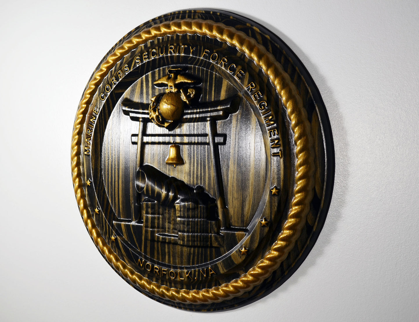 USMC Security Force Regiment with gold paint