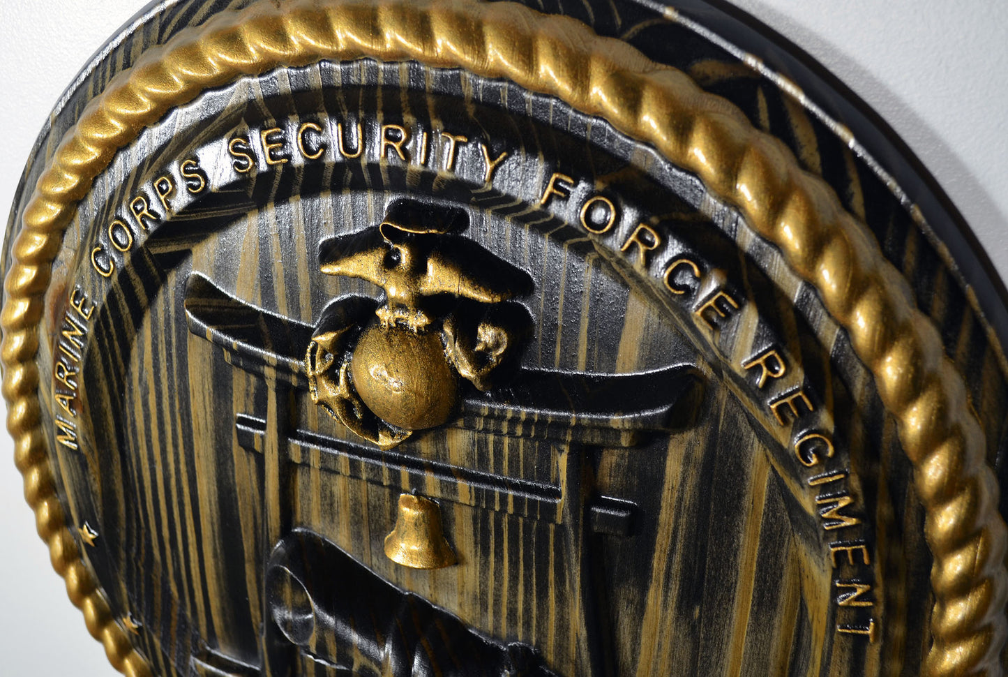 USMC Security Force Regiment with gold paint