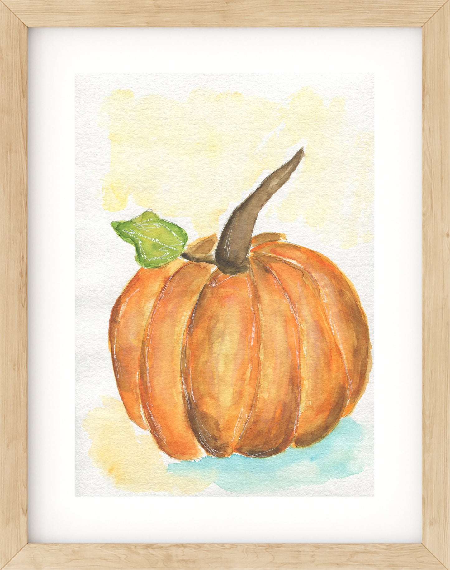 fall pumpkin watercolor painting