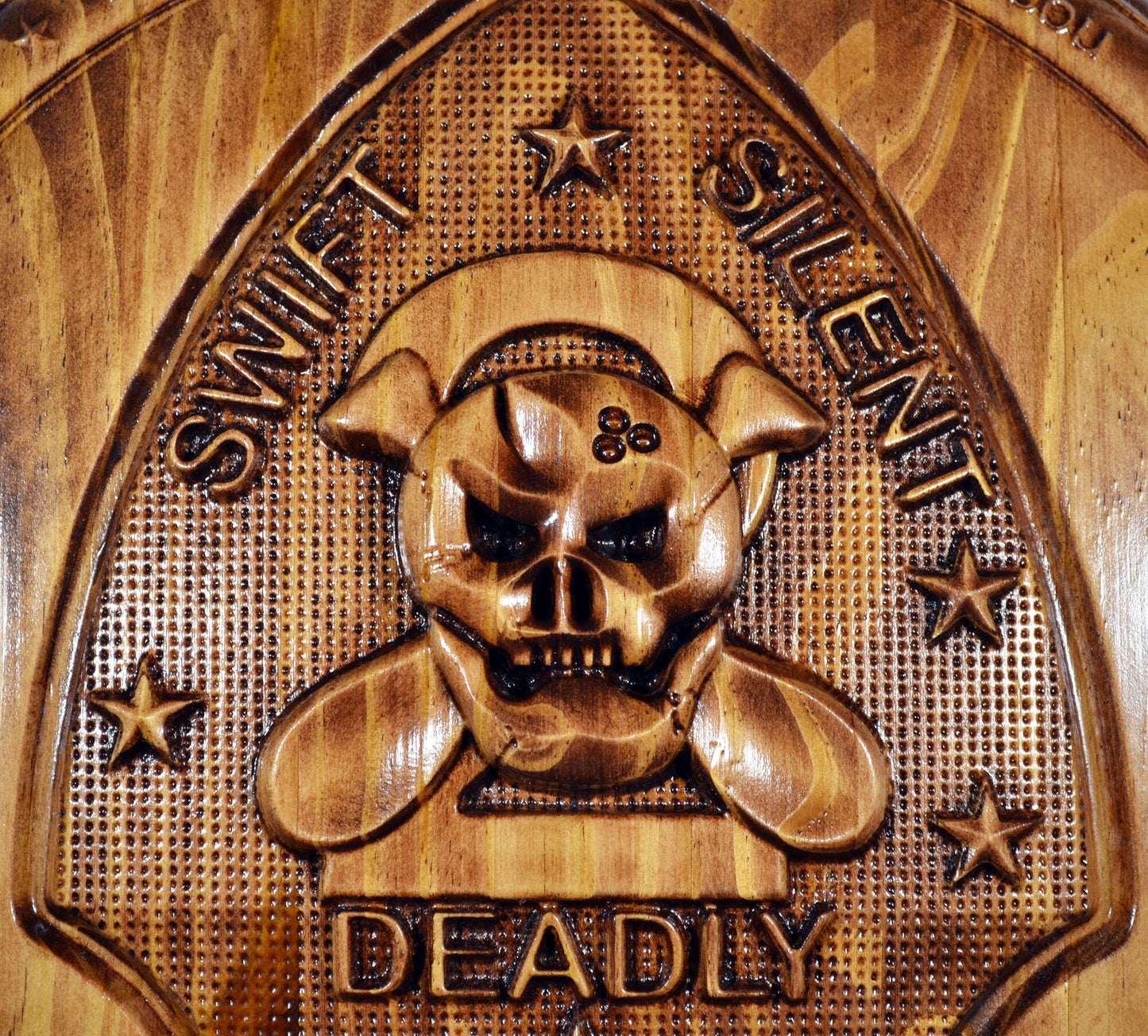 USMC 2nd Reconnaissance Battalion, Marine Corps Special Forces, stained 3d wood carving, military plaque