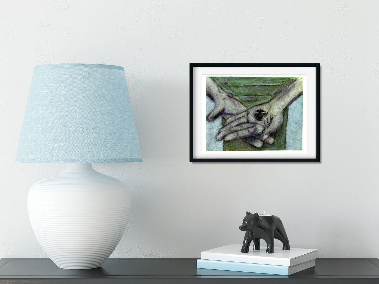 Becoming a Marine original acrylic and charcoal painting 9x12, hand painted Eagle Globe and Anchor USMC painting - Carved Effects