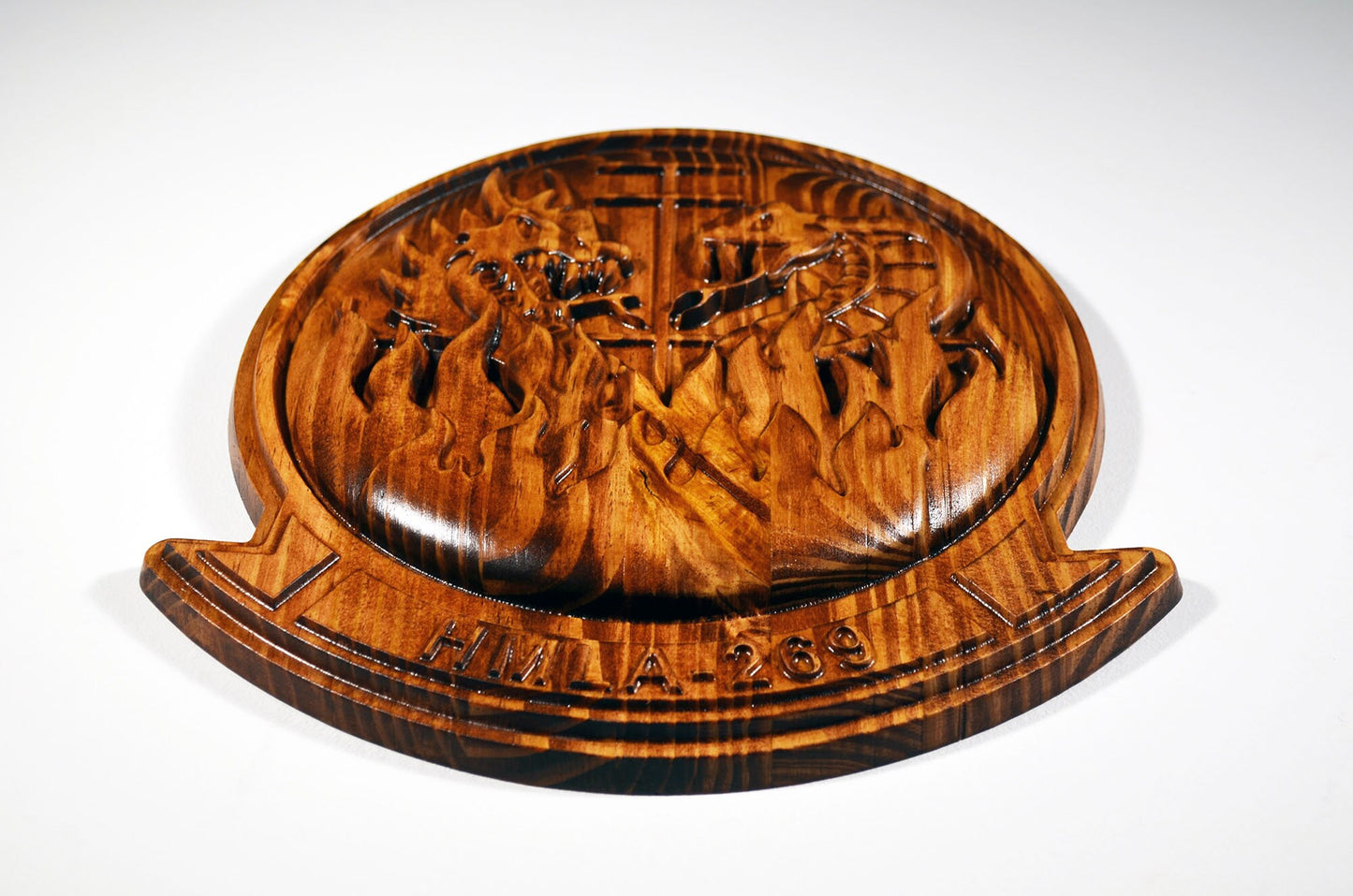 USMC HMLA-269 Marine Light Attack Helicopter Squadron 269, The Gunrunners Marine Corps, 3d wood carving military plaque 11"