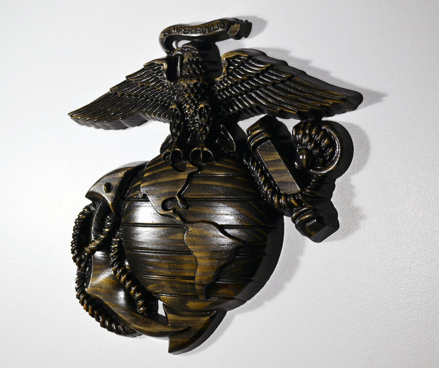 USMC Eagle Globe Anchor 12", Marine Corps, EGA, Black, military plaque