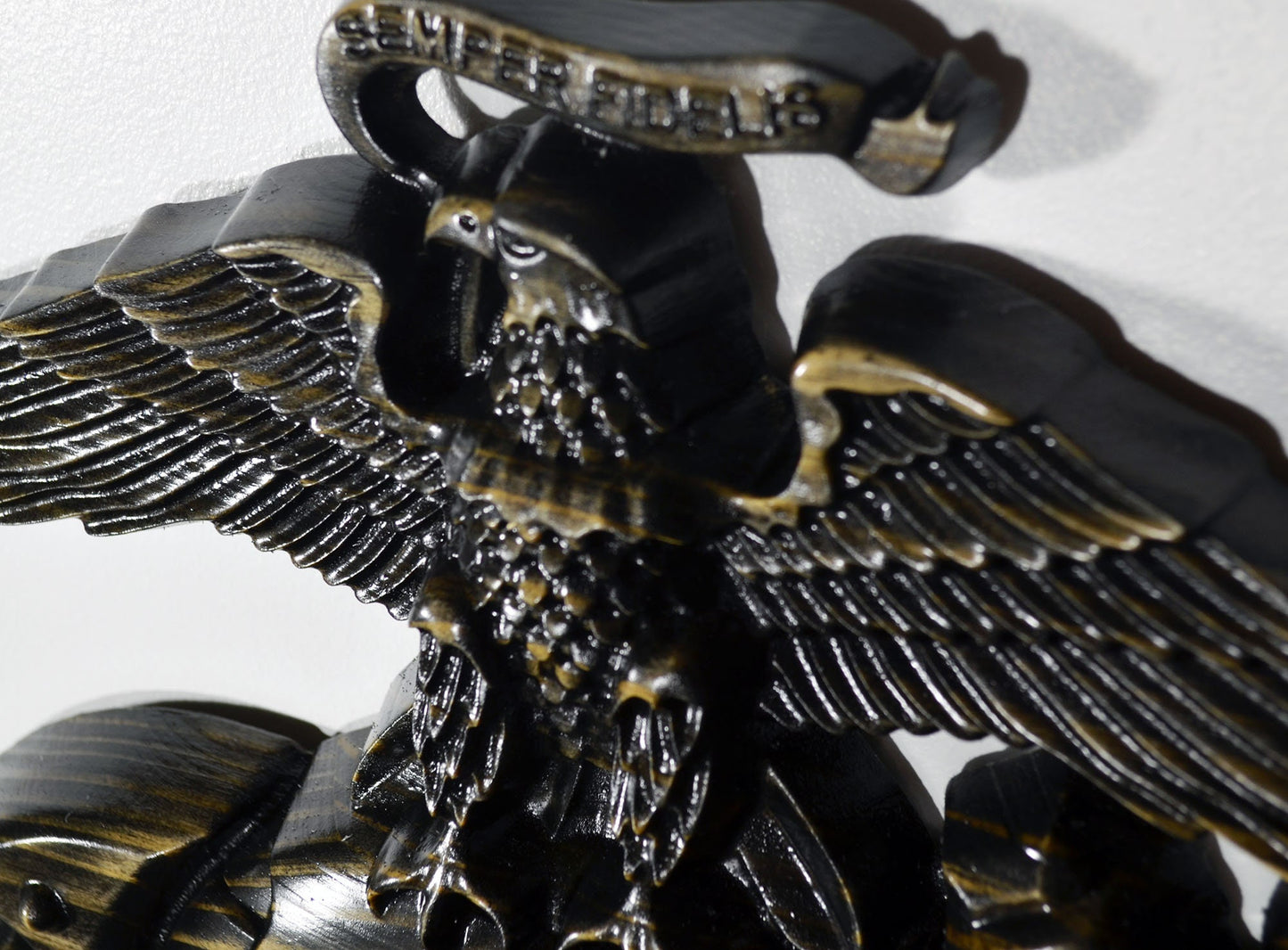 USMC Eagle Globe Anchor 12", Marine Corps, EGA, Black, military plaque