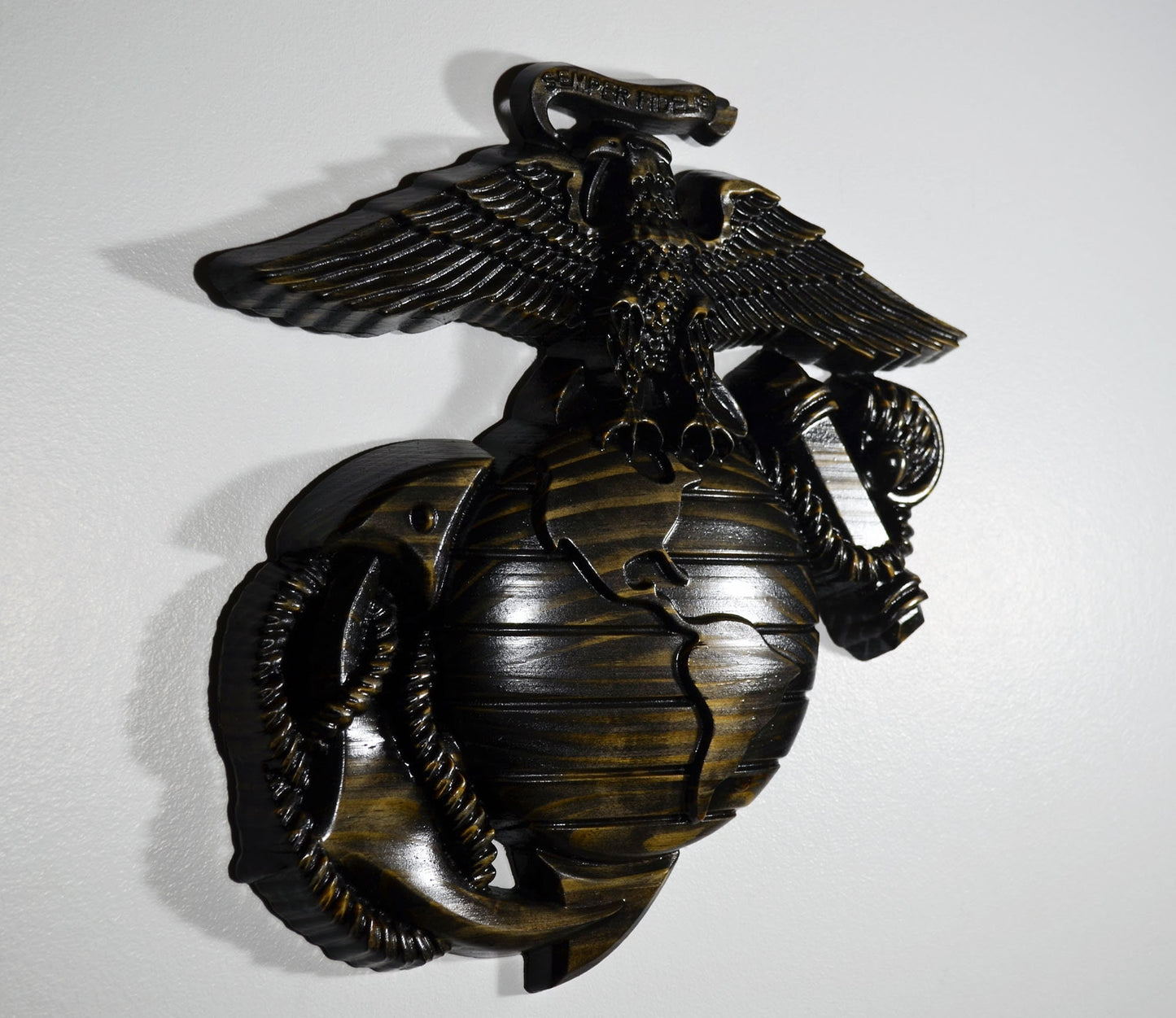 USMC Eagle Globe Anchor 12", Marine Corps, EGA, Black, military plaque