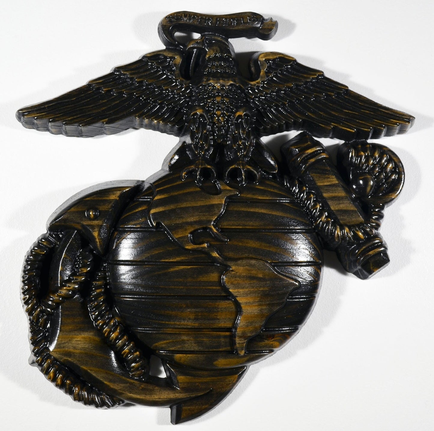 USMC Eagle Globe Anchor 12", Marine Corps, EGA, Black, military plaque