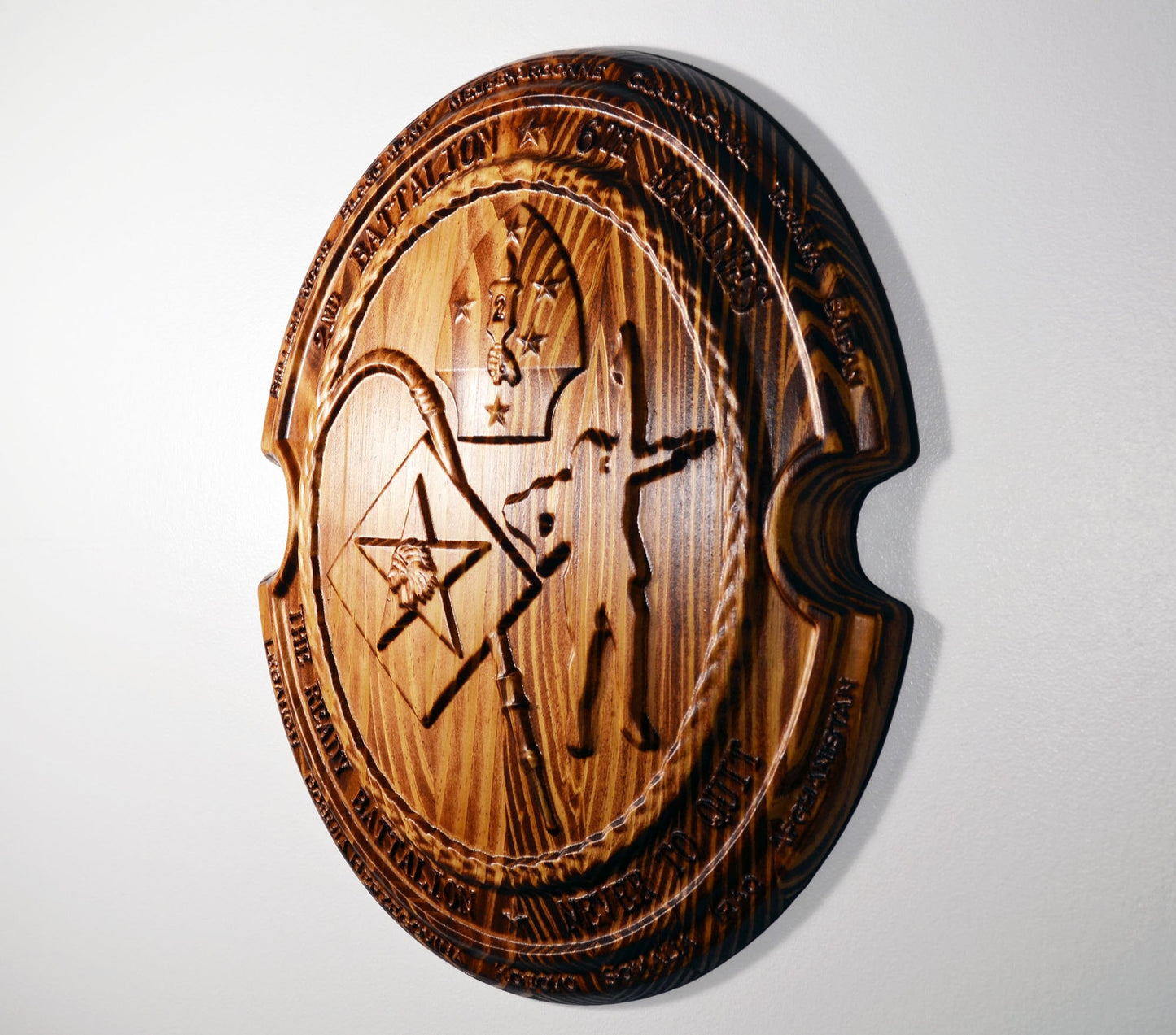 USMC 2nd Battalion 6th Marine , 3d wood carving, US Marine Corps