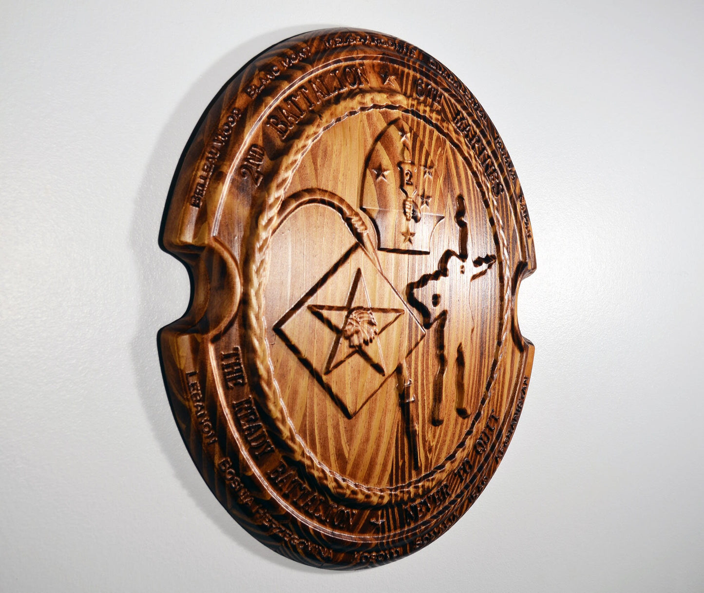 USMC 2nd Battalion 6th Marine , 3d wood carving, US Marine Corps