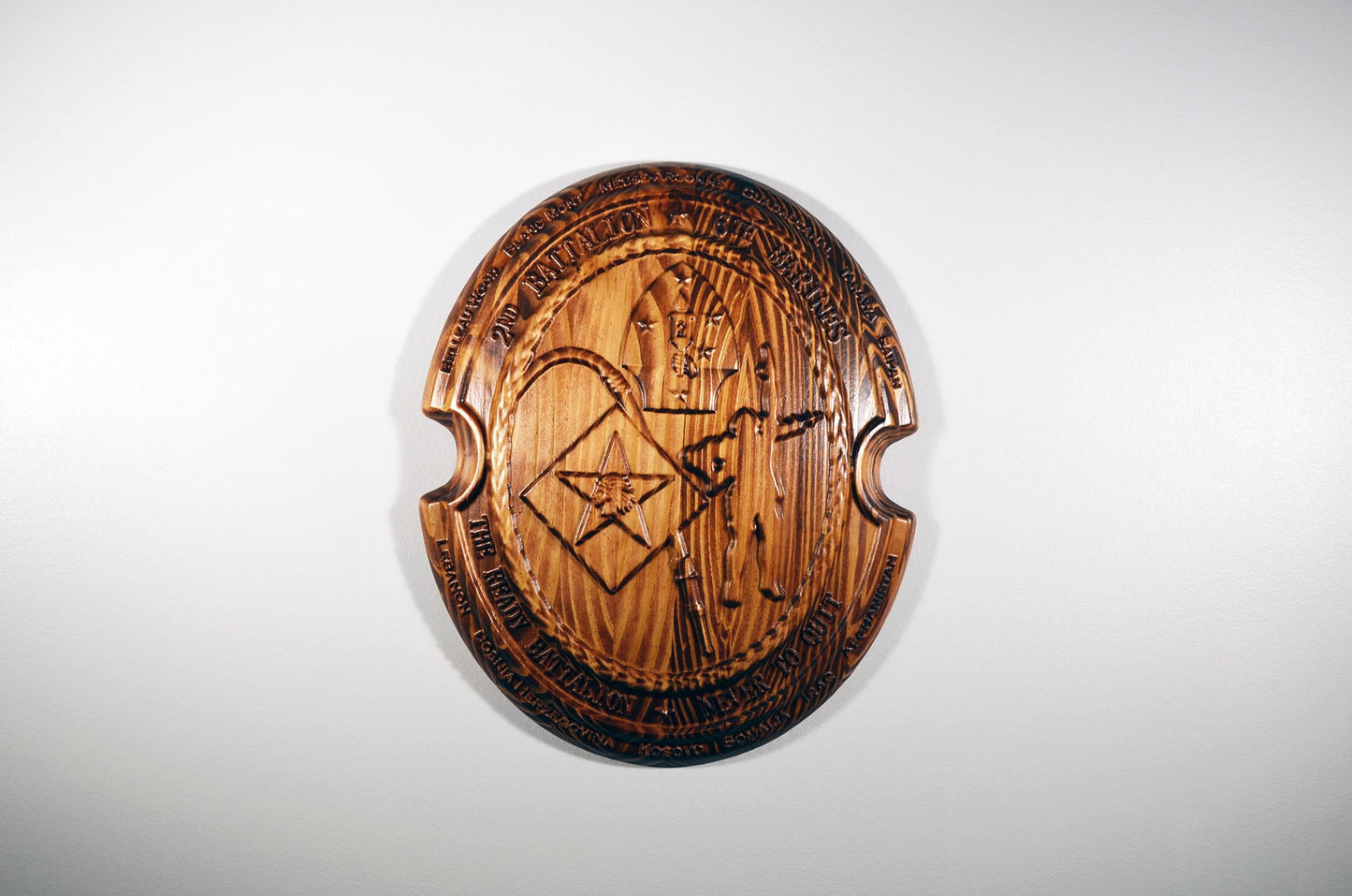 USMC 2nd Battalion 6th Marine , 3d wood carving, US Marine Corps