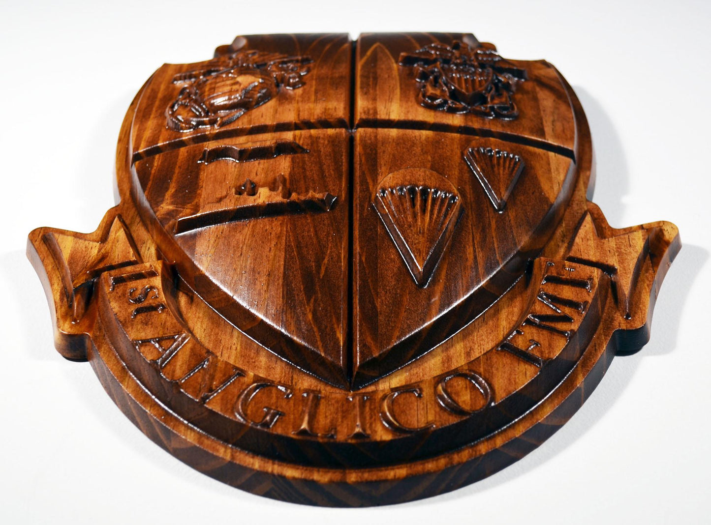 USMC 1st Anglico 12", Unit Emblem, US Marine Corps, military plaque