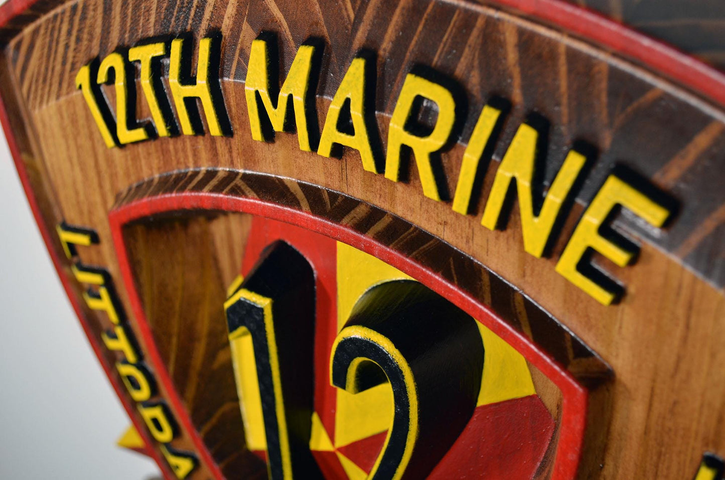 USMC 12th Marine Littoral Regiment, Painted 15" Military Plaque