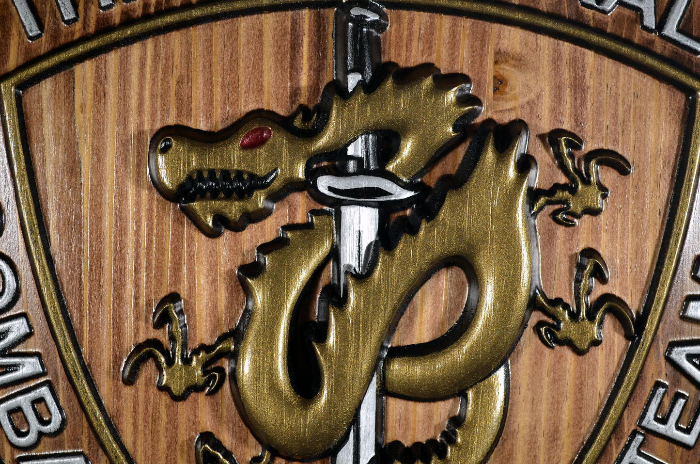 USMC 3D Littoral Combat Team, Marine Corps, Painted 15" Military Plaque