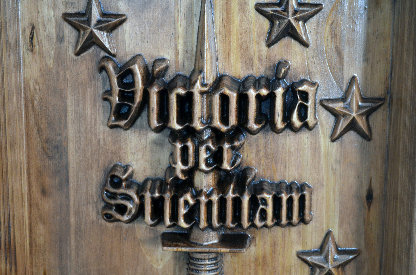 USMC Marine Raiders Training Center, Marine Special Operations Regiment, stained 3d wood carving, military plaque - Carved Effects