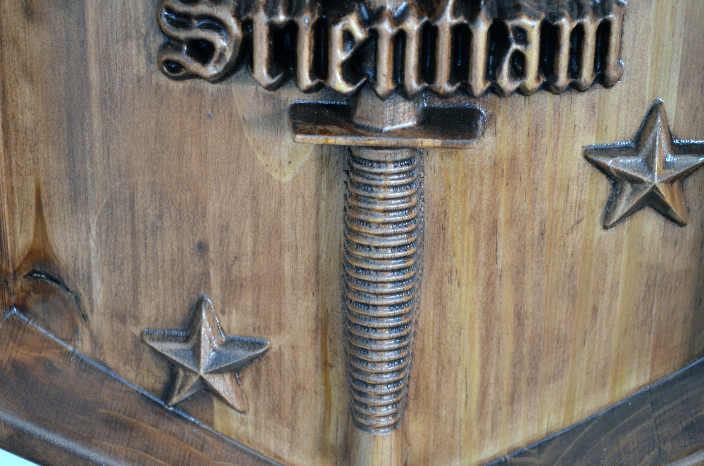 USMC Marine Raiders Training Center, Marine Special Operations Regiment, stained 3d wood carving, military plaque - Carved Effects