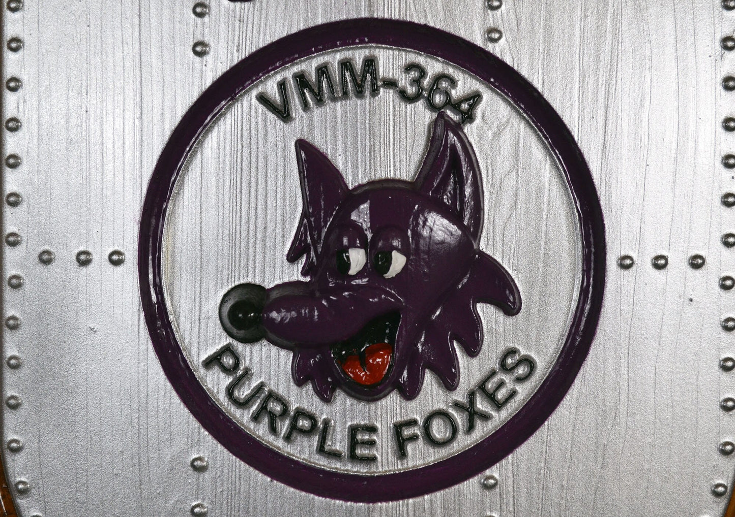 USMC VMM-364, Marine Medium Tilt Rotor Squadron 364, 3d wood carving, painted military plaque - Carved Effects