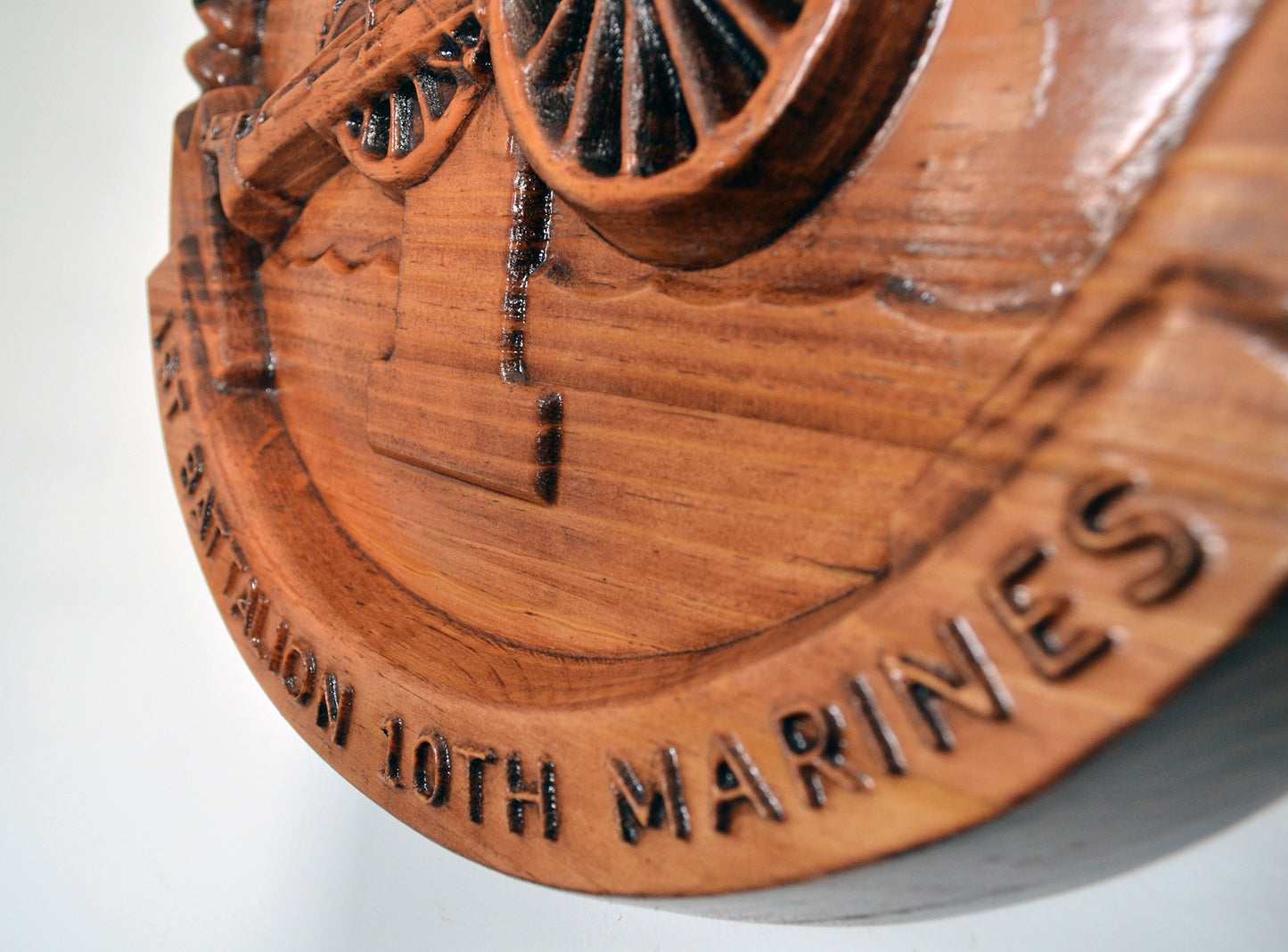 USMC 1st Battalion 10th Marines, US Marine Corps wood plaque, military plaque