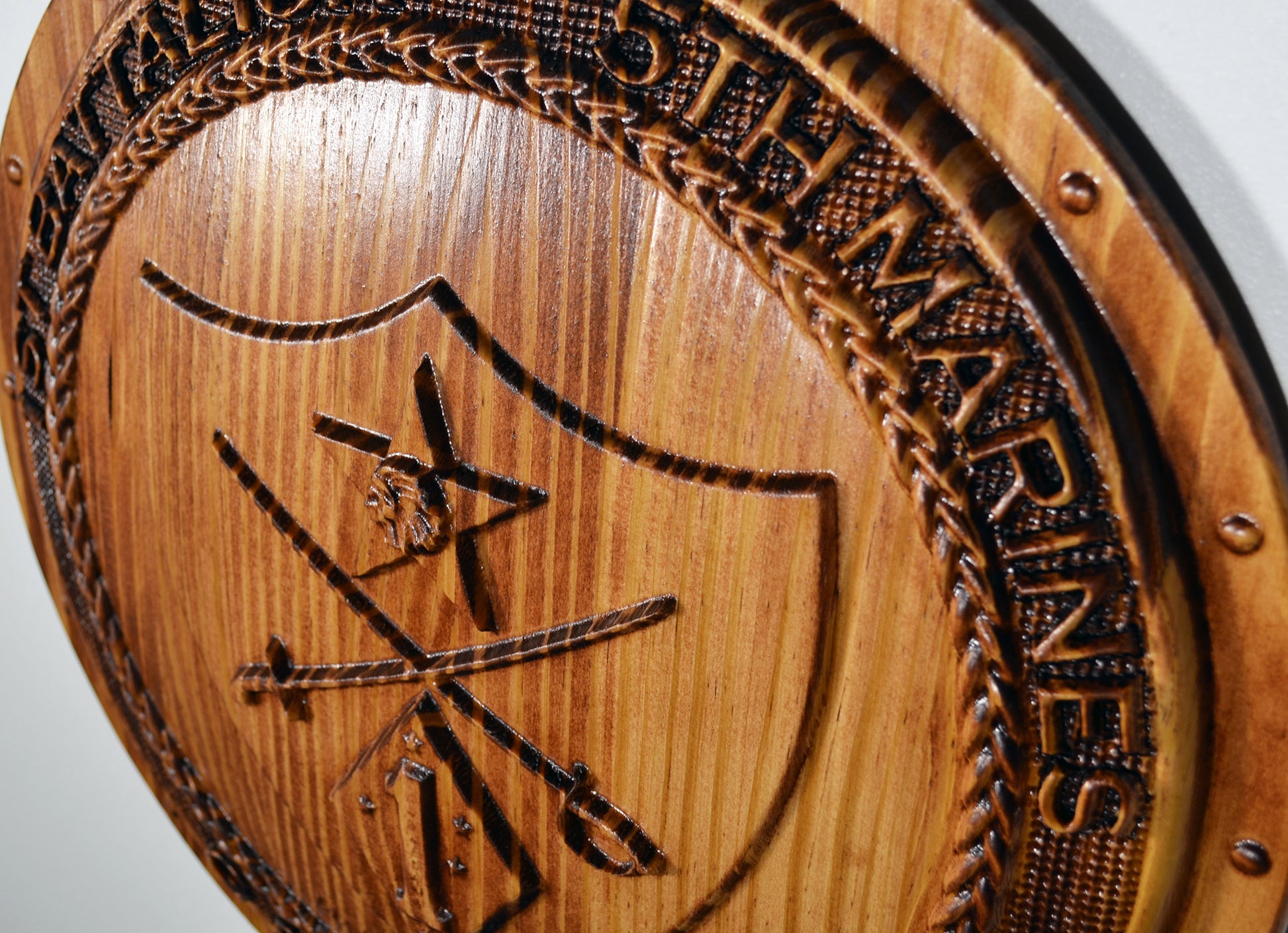 USMC 1st Battalion 5th Marines Shield, USMC Geronimo CNC, military plaque - Carved Effects