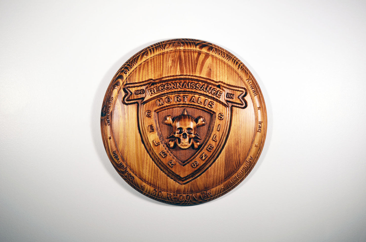 USMC 1st Reconnaissance Battalion, Marine Corps Special Forces, CNC 3d wood carving, military plaque