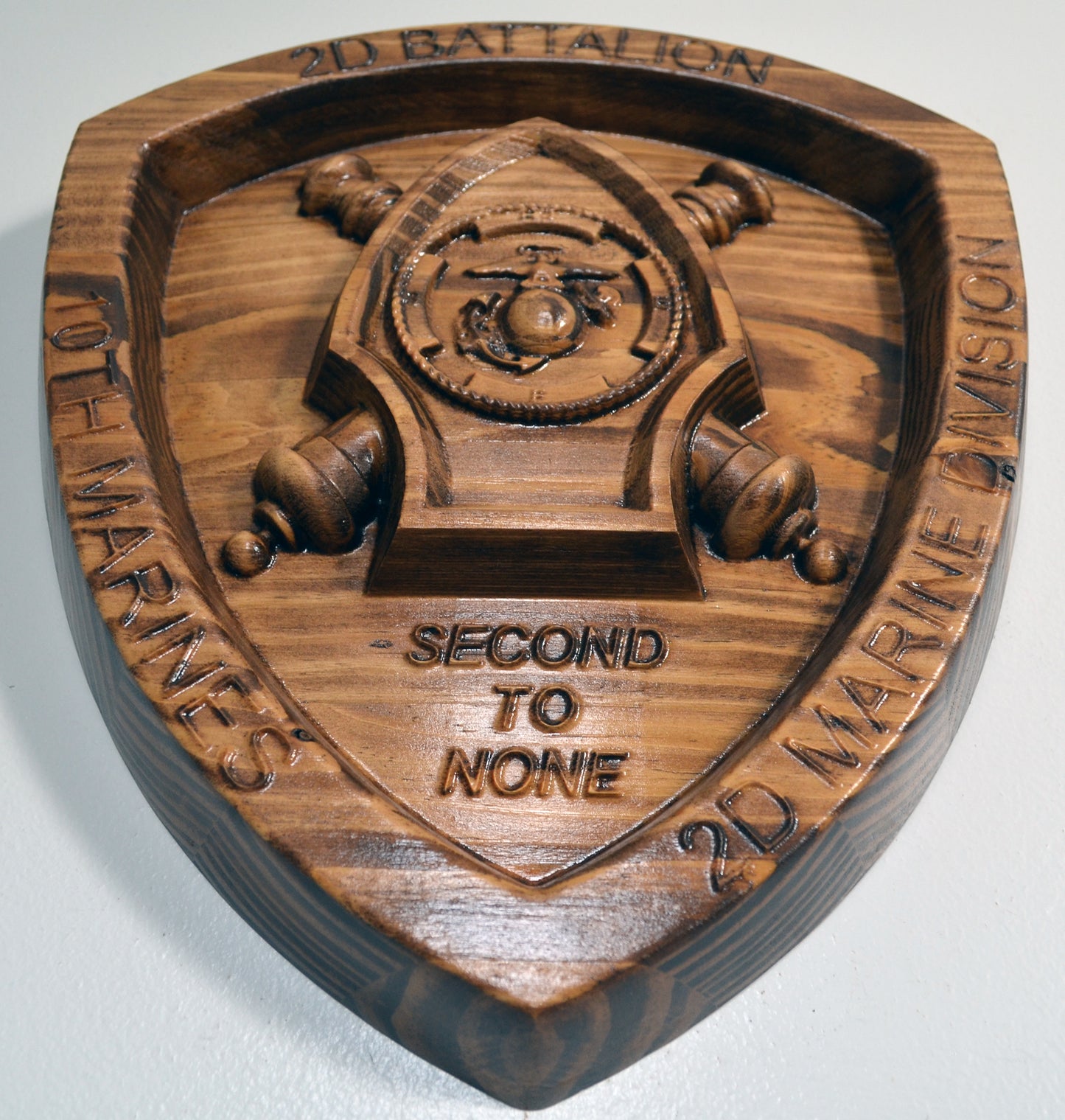 USMC 2nd Battalion 10th Marines, US Marine Corps wood plaque, military plaque