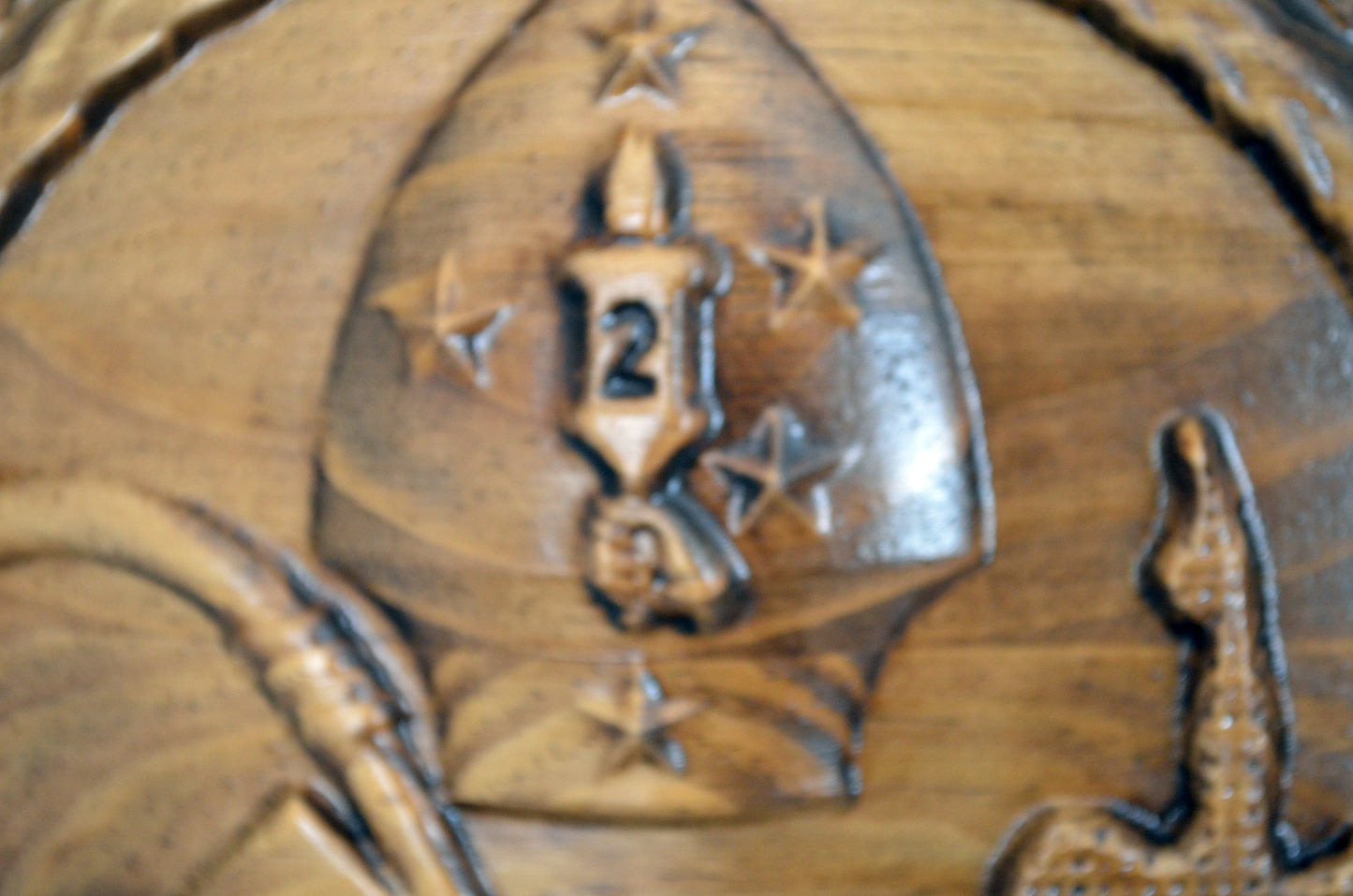 USMC 2nd Battalion 6th Marine Division, 3d wood carving, US Marine Corps