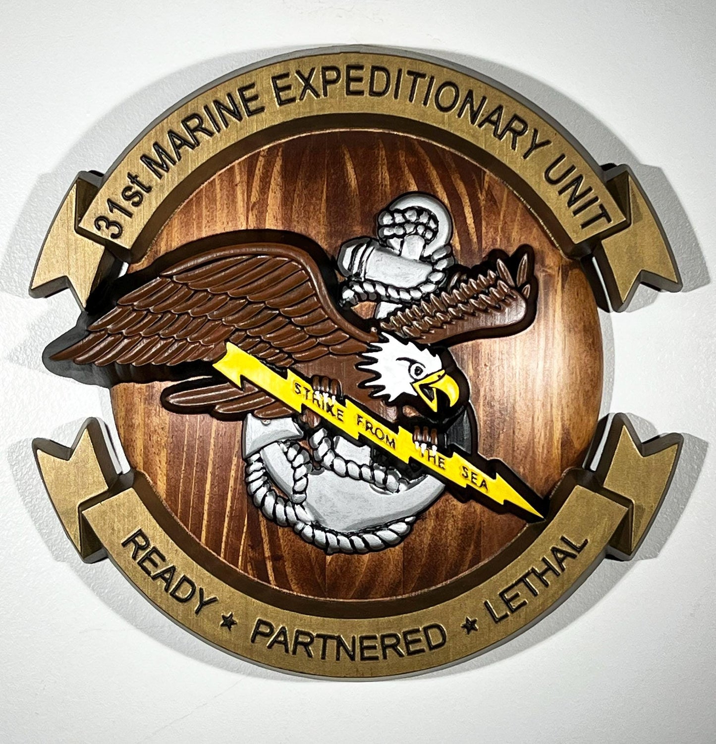 31st MEU Marine Expeditionary Unit Plaque Painted