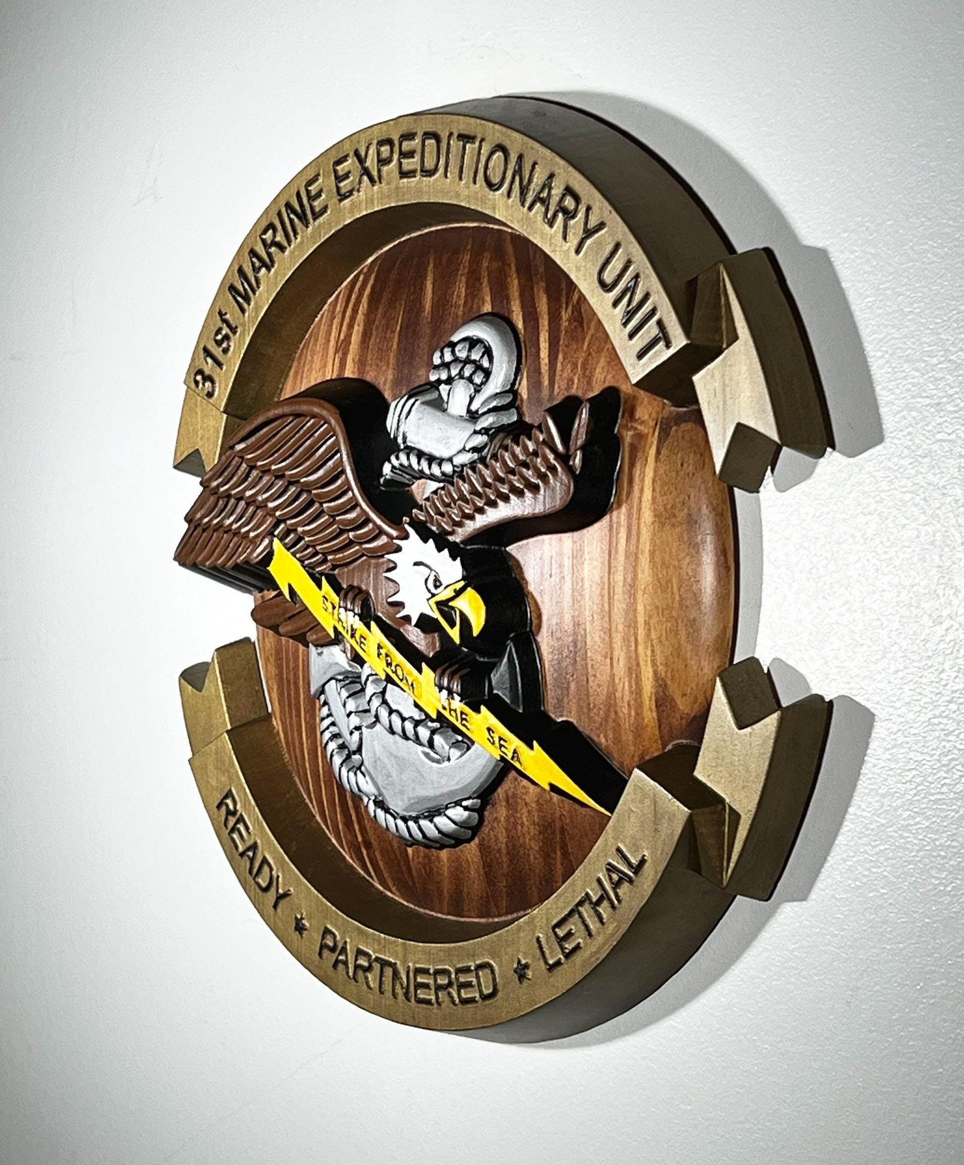 31st MEU Marine Expeditionary Unit Plaque Painted