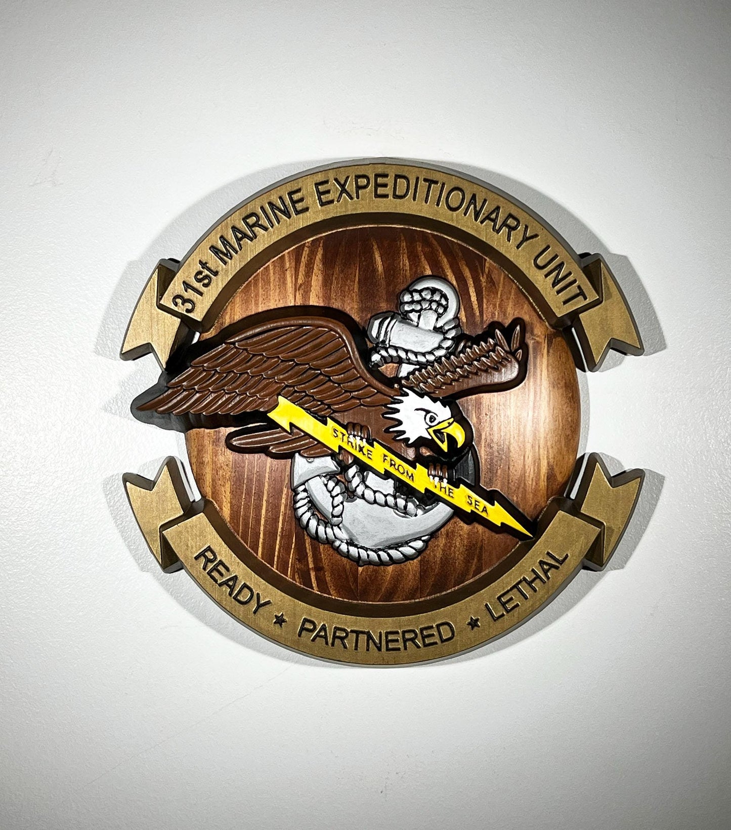 31st MEU Marine Expeditionary Unit Plaque Painted