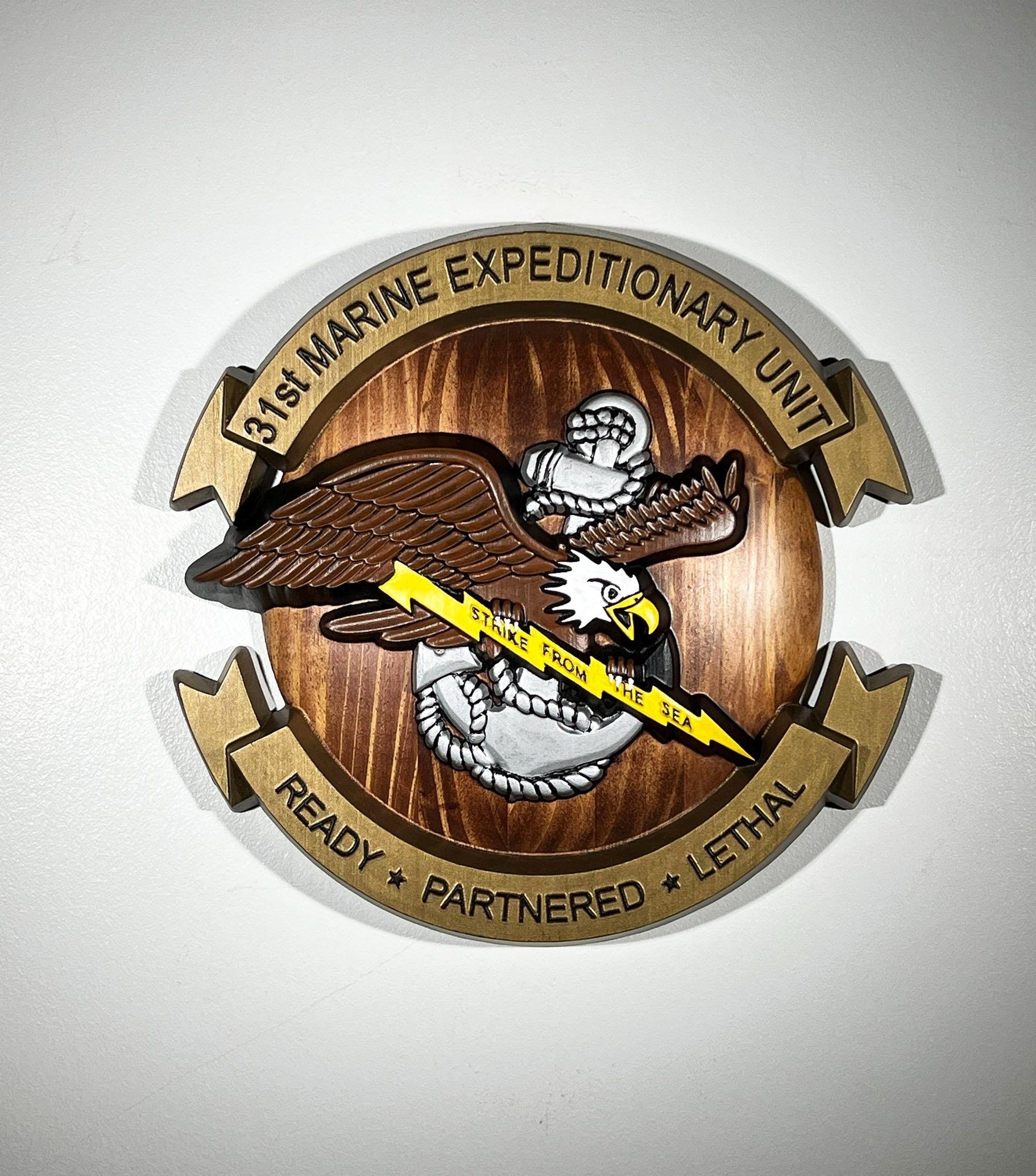 31st MEU Marine Expeditionary Unit Plaque Painted