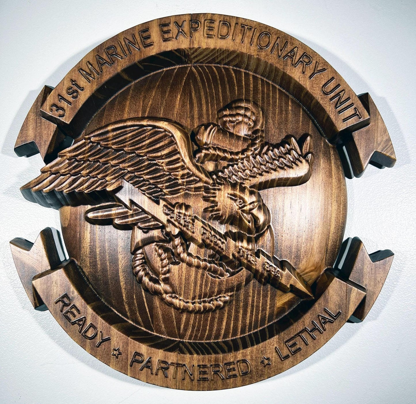 31st MEU Marine Expeditionary Unit Plaque Stained