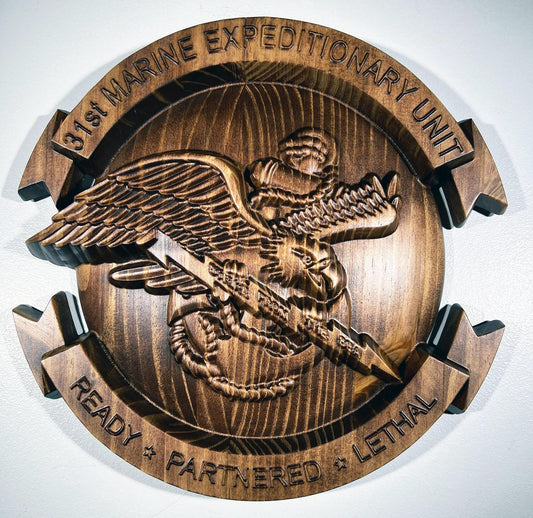 31st MEU Marine Expeditionary Unit Plaque Stained