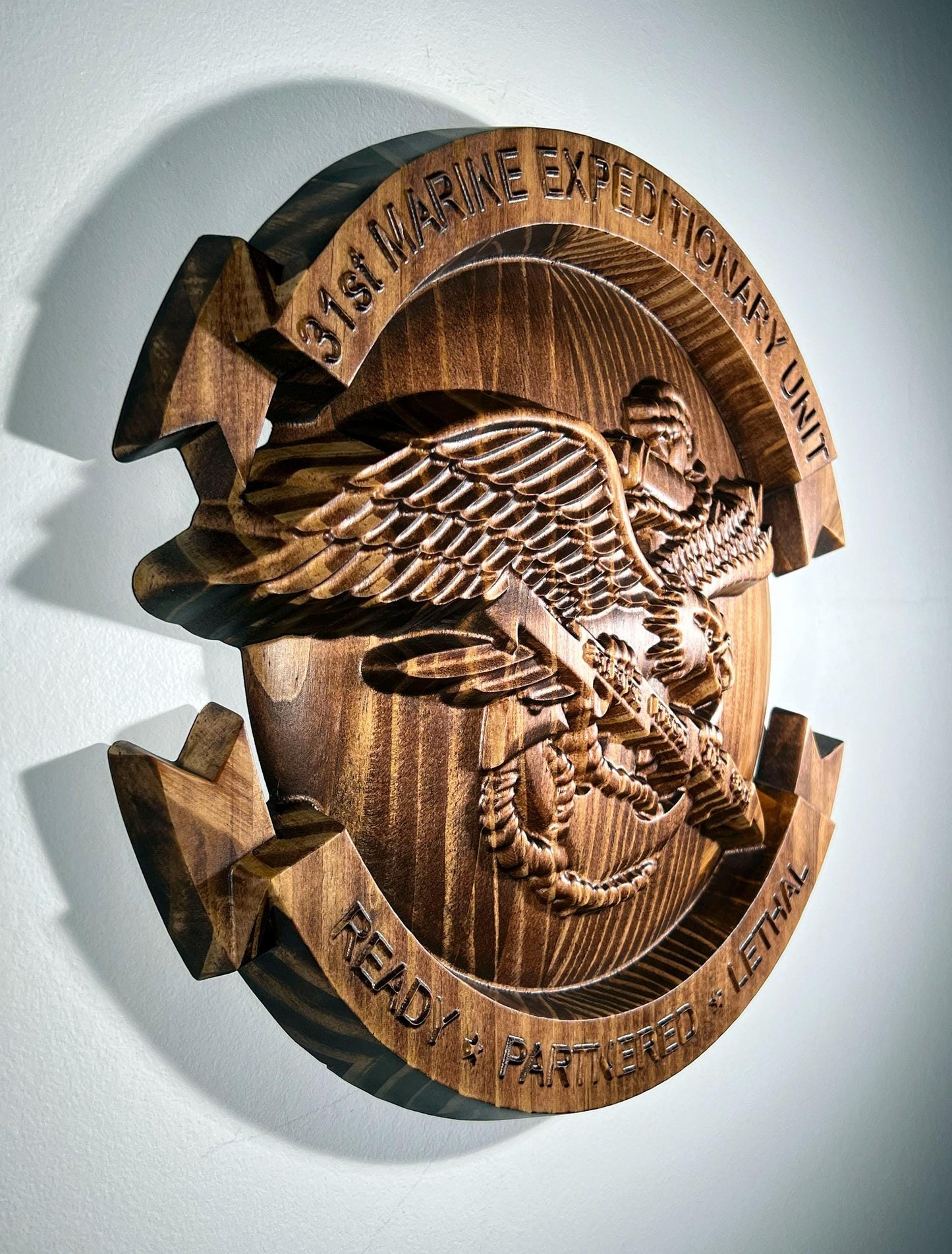 31st MEU Marine Expeditionary Unit Plaque Stained