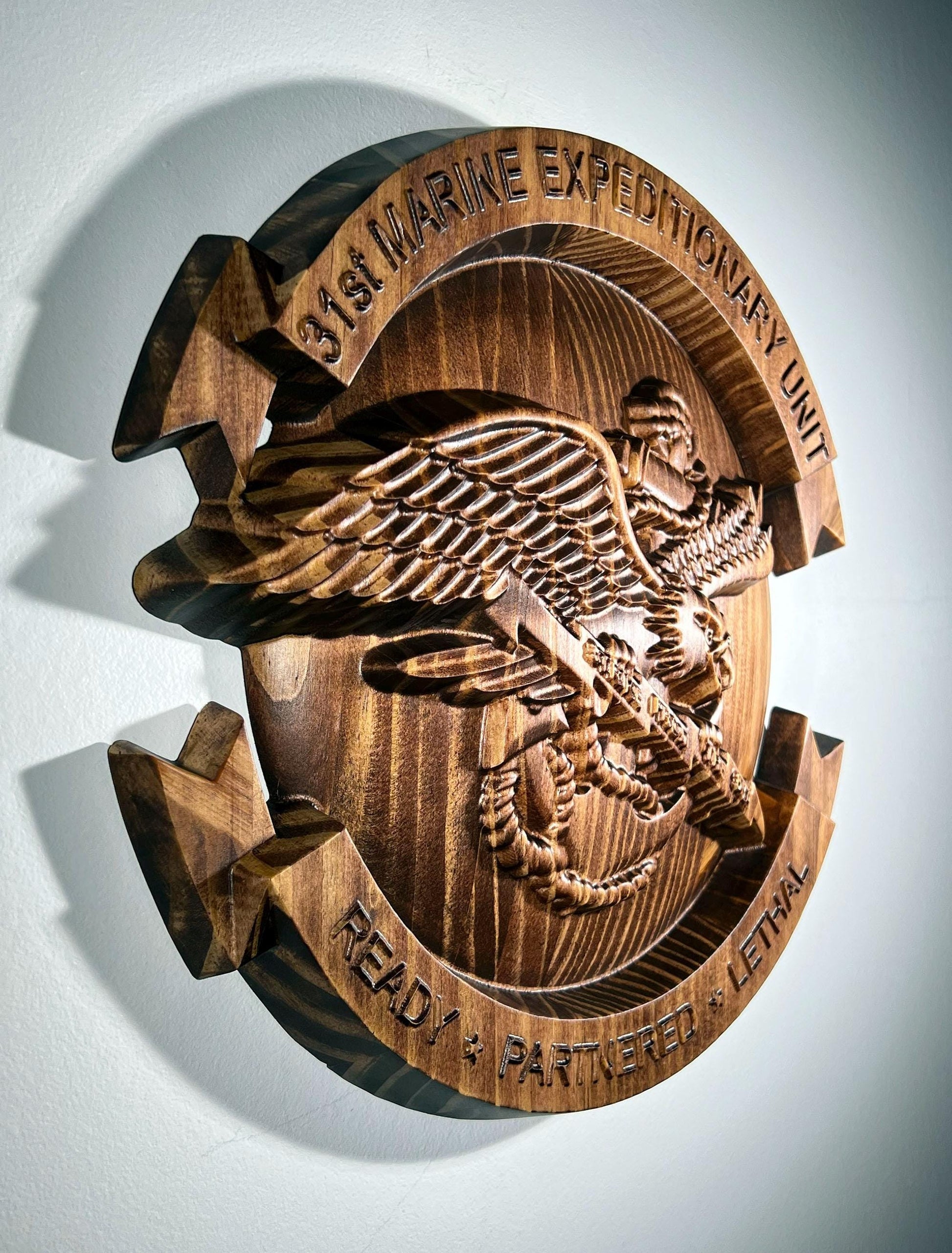 31st MEU Marine Expeditionary Unit Plaque Stained