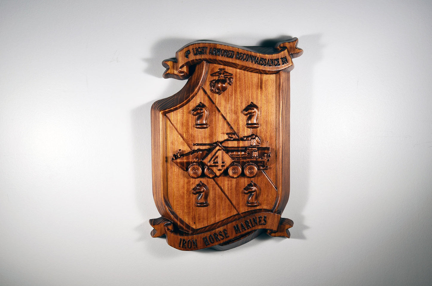 USMC 4th Light Armored Reconnaissance Battalion, USMC 3d wood carving