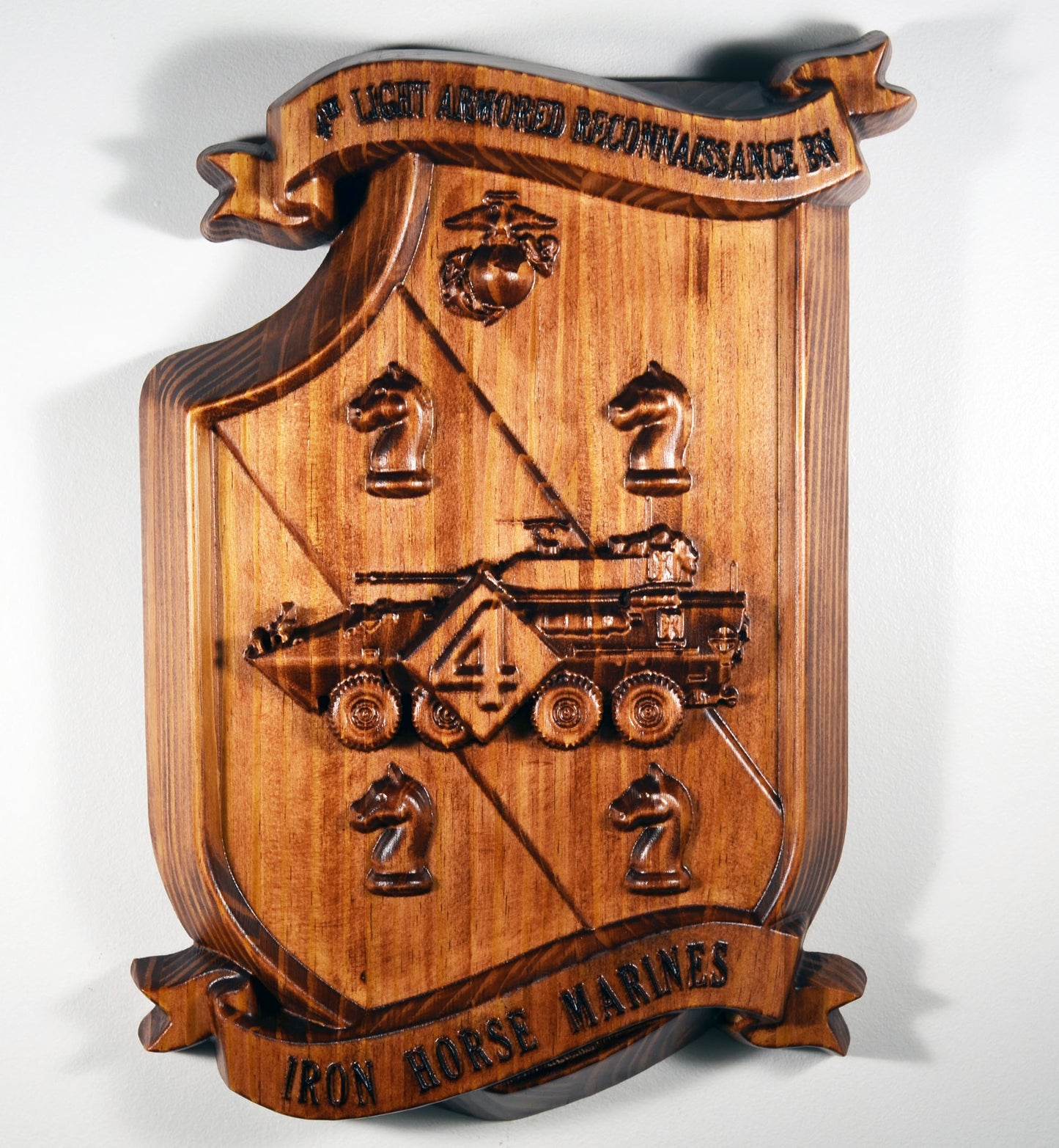 USMC 4th Light Armored Reconnaissance Battalion, USMC 3d wood carving