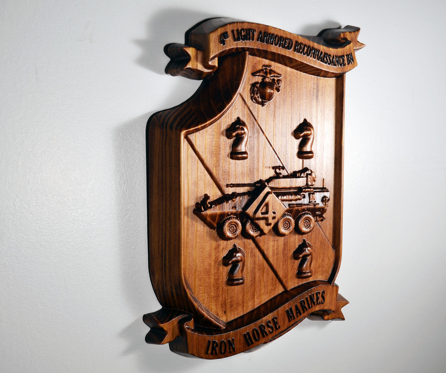 USMC 4th Light Armored Reconnaissance Battalion, USMC 3d wood carving